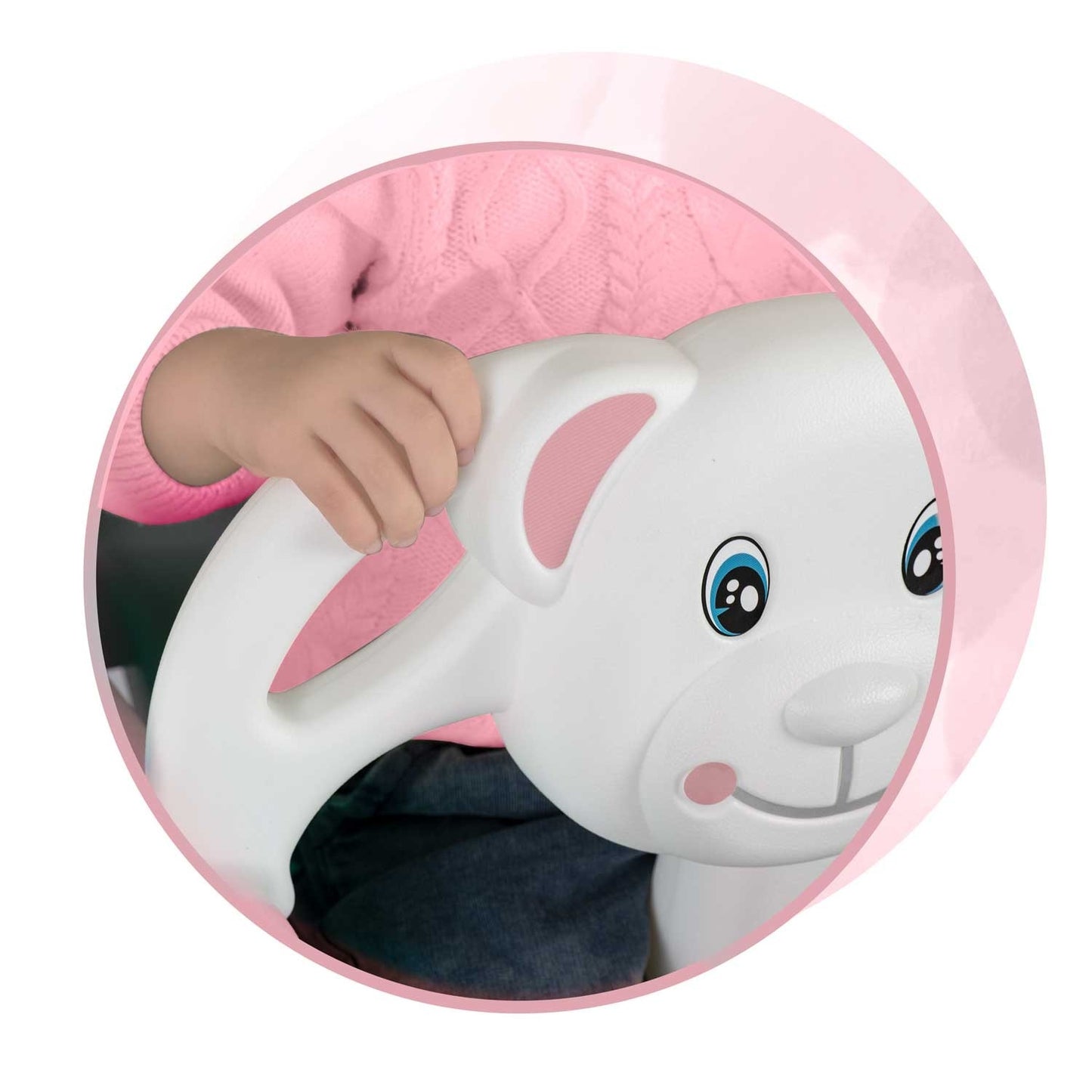 Ricokids 3in1 teddy bear bucket swing, pink