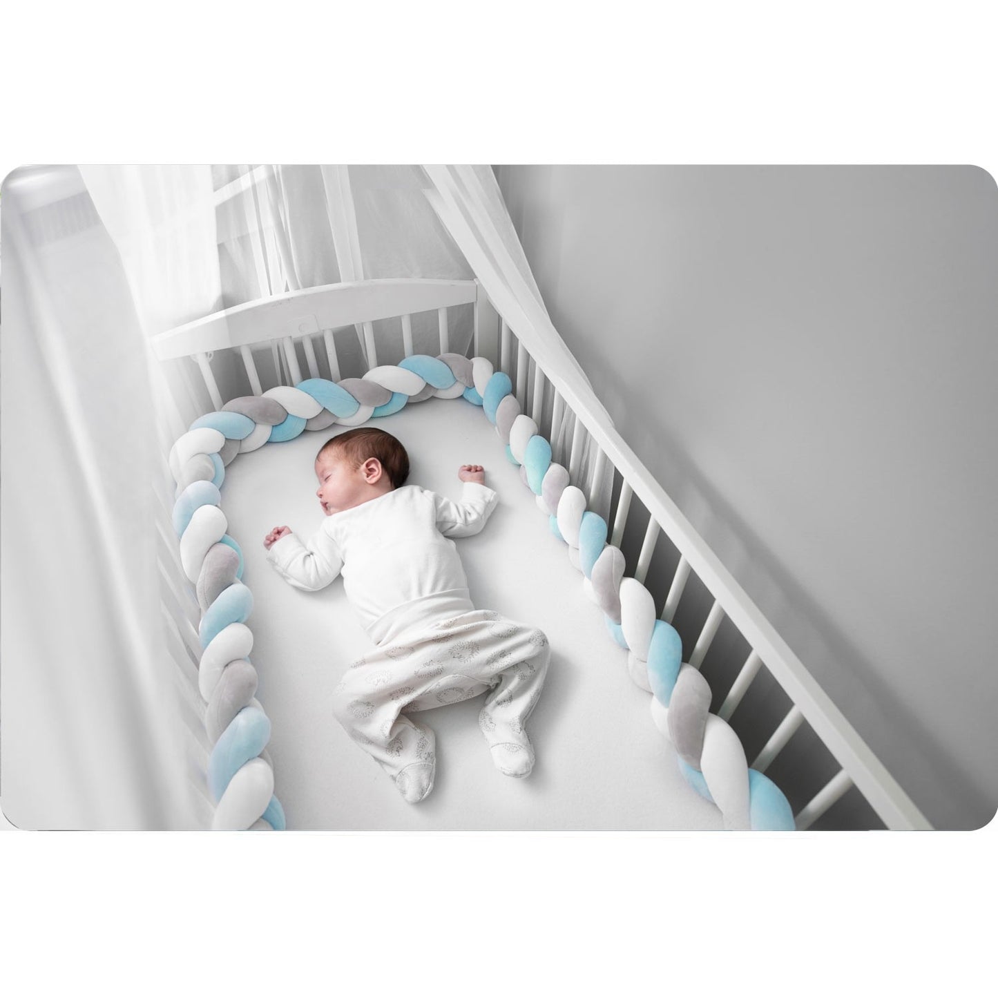 Ricokids 3m crib wrap - blue-gray