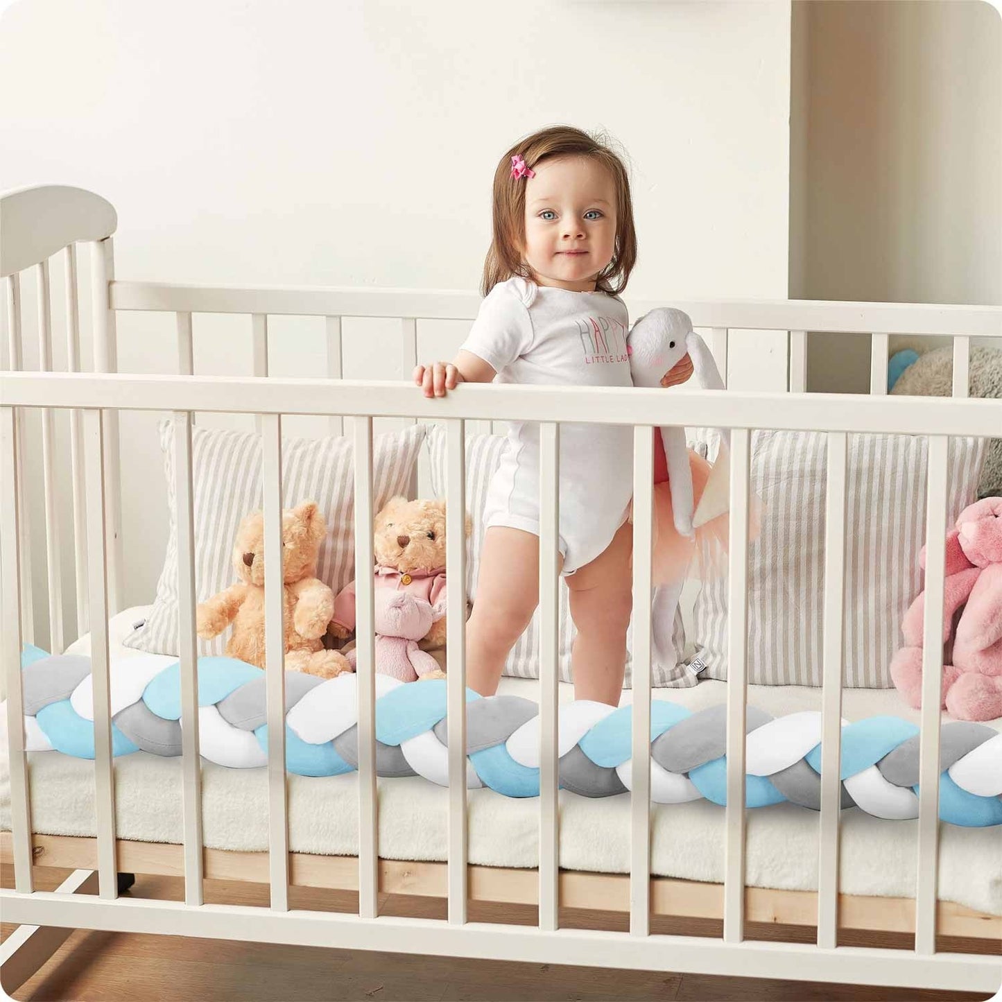 Ricokids 3m crib wrap - blue-gray