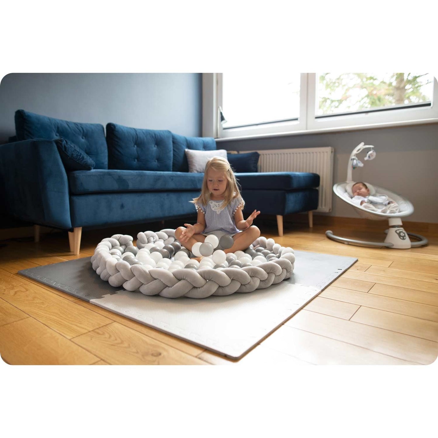 Ricokids 3m crib wrap - gray