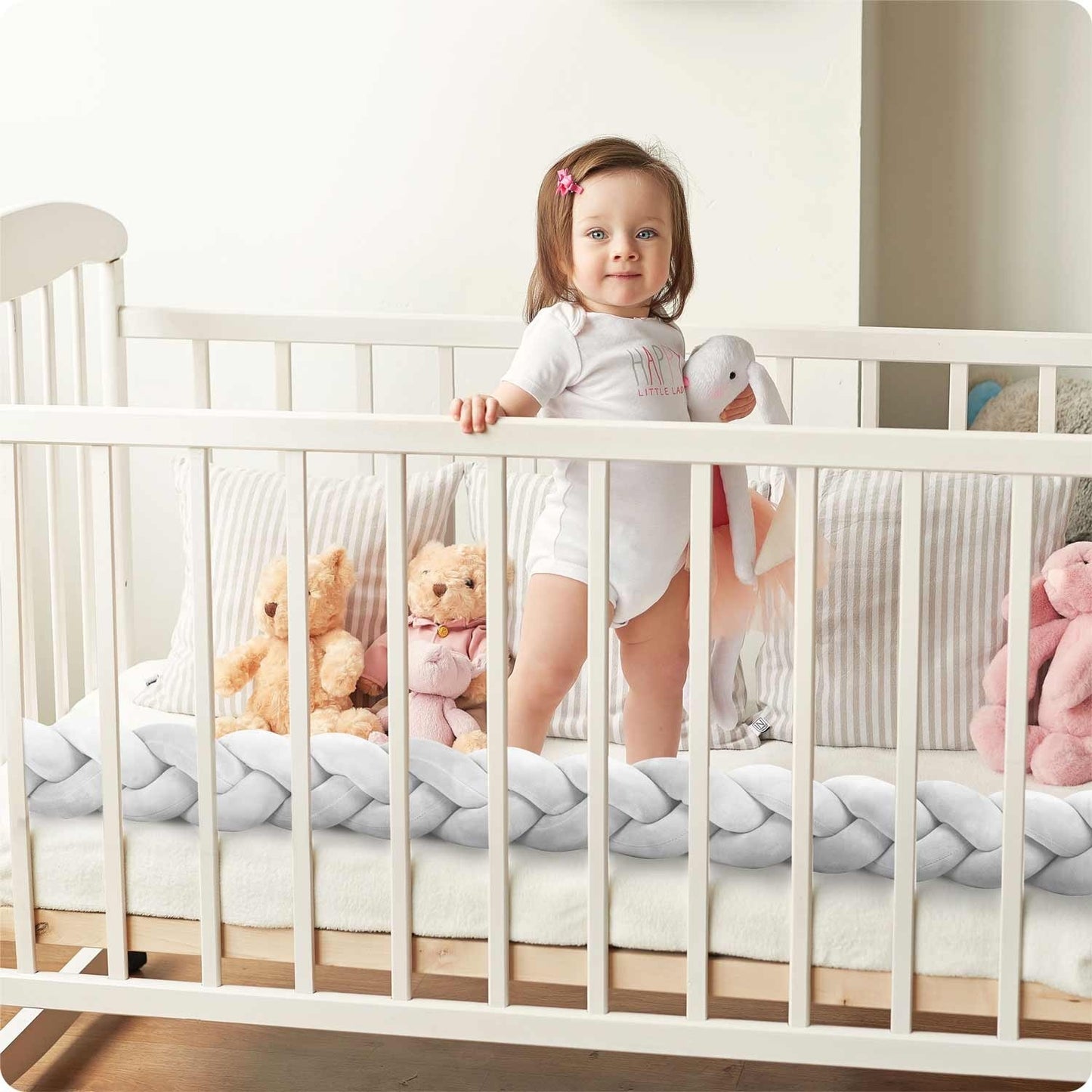 Ricokids 3m crib wrap - gray
