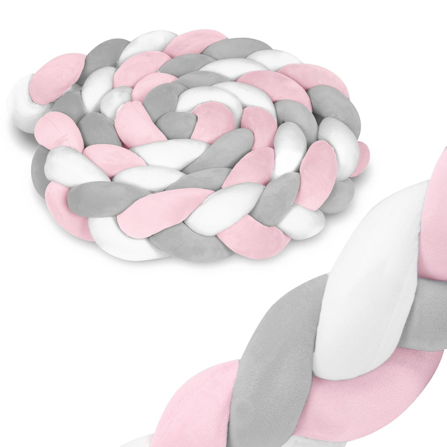 Ricokids 3m crib wrap - pink-gray