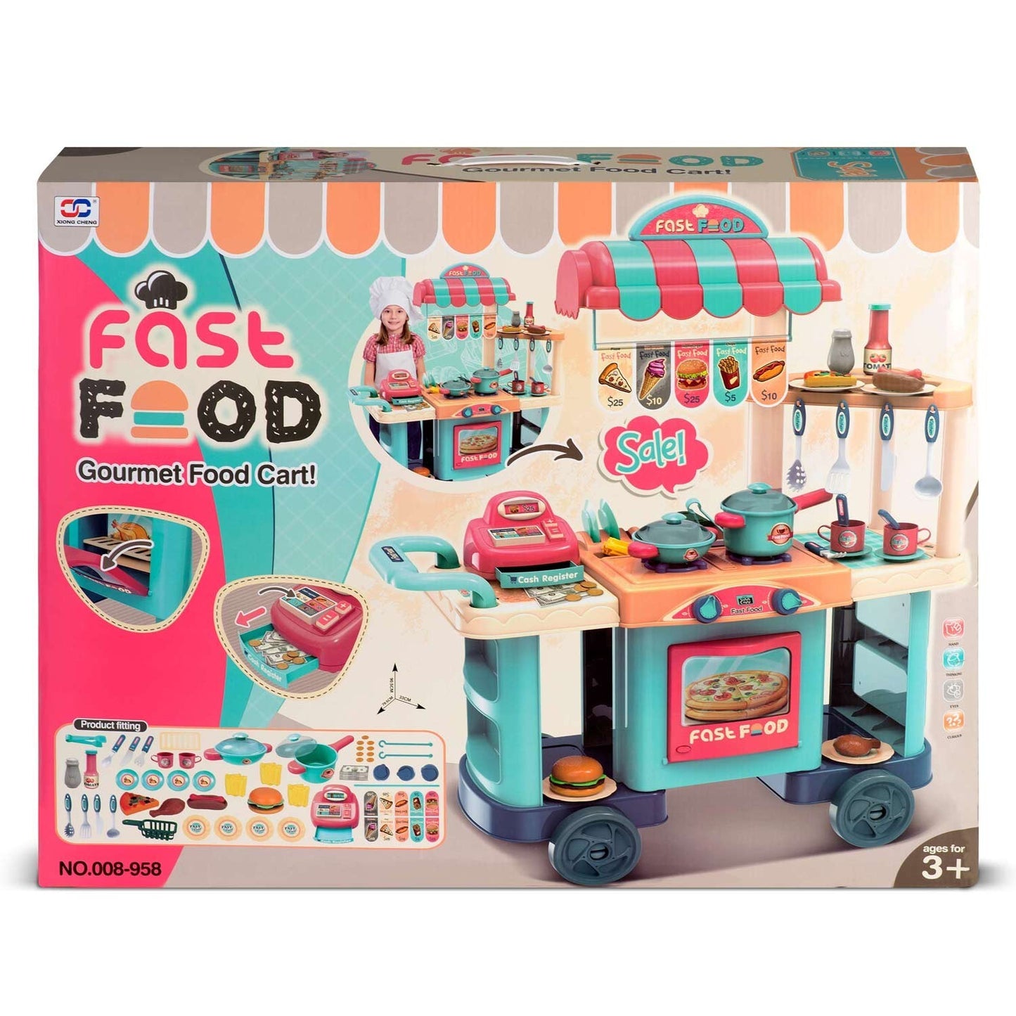 Ricokids 773000 mobile kitchen for children