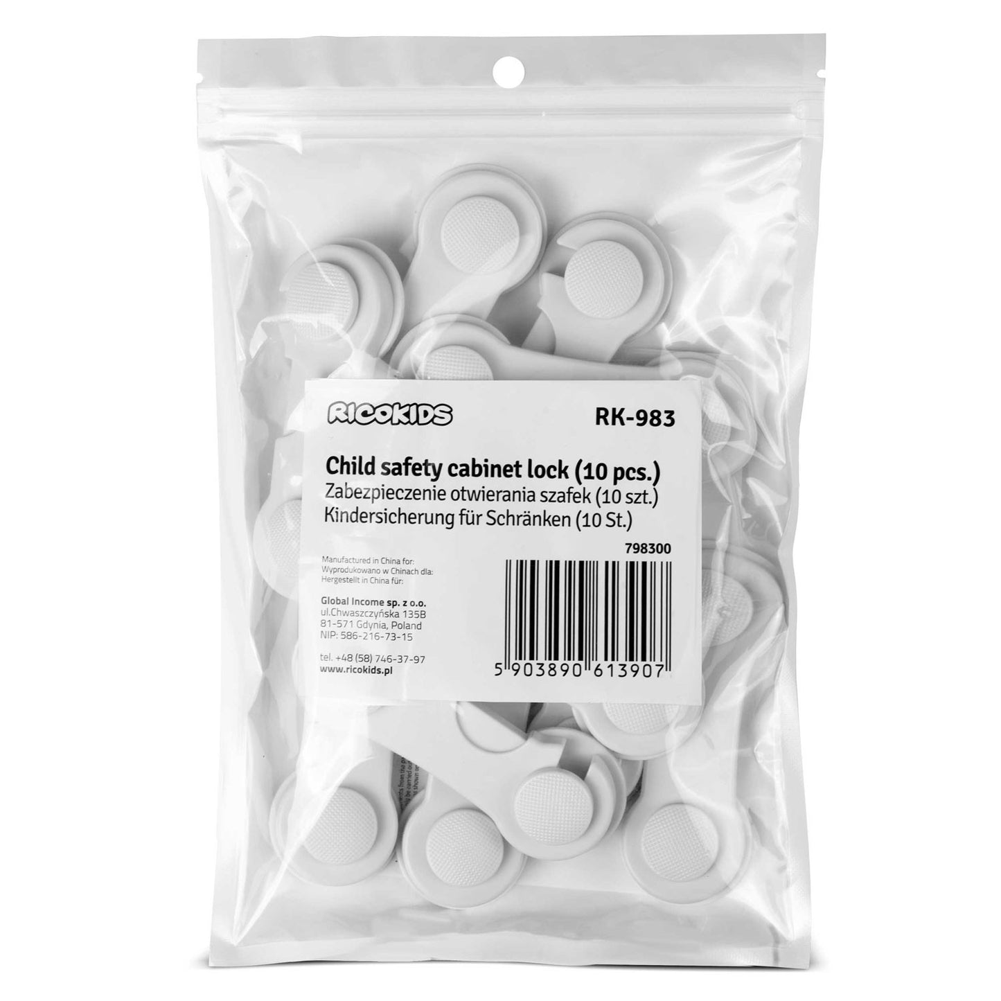 Ricokids 798300 cabinet opening protection 10 pcs white