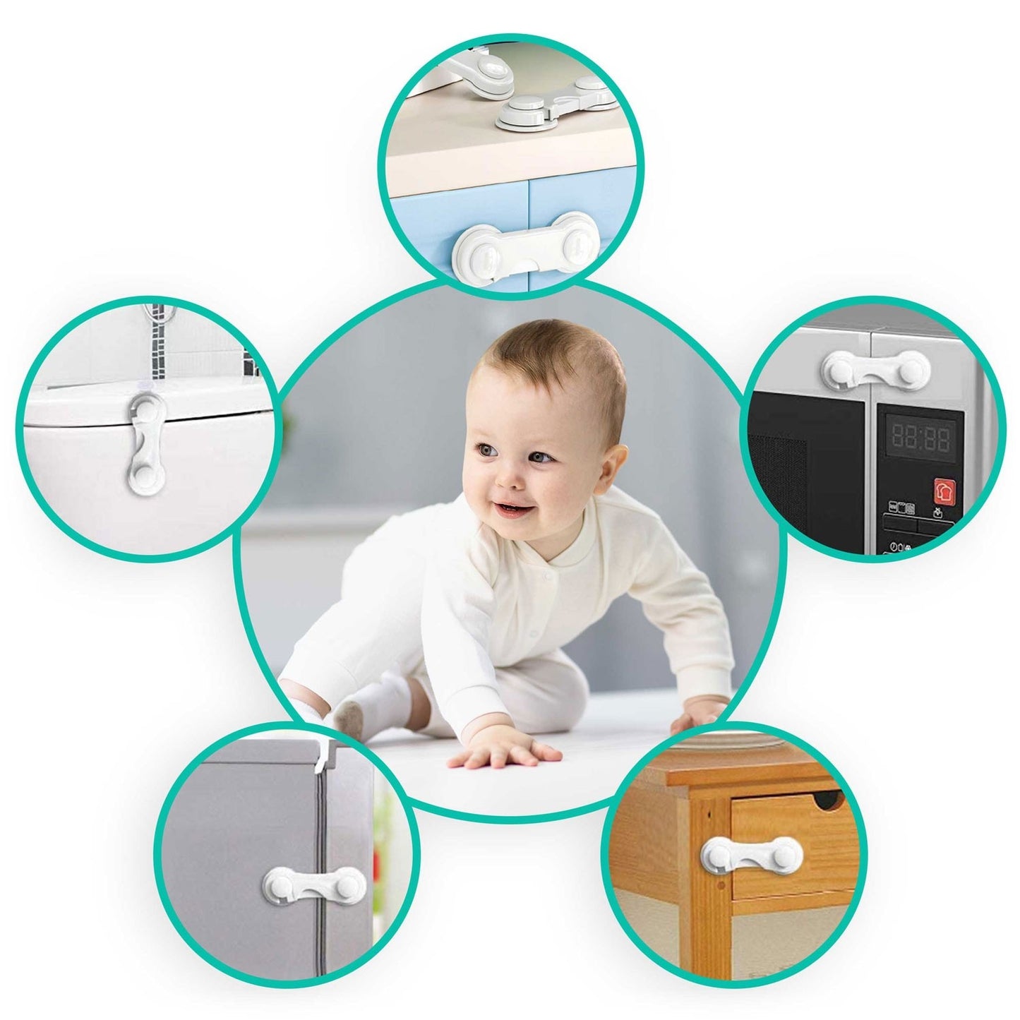 Ricokids 798300 cabinet opening protection 10 pcs white