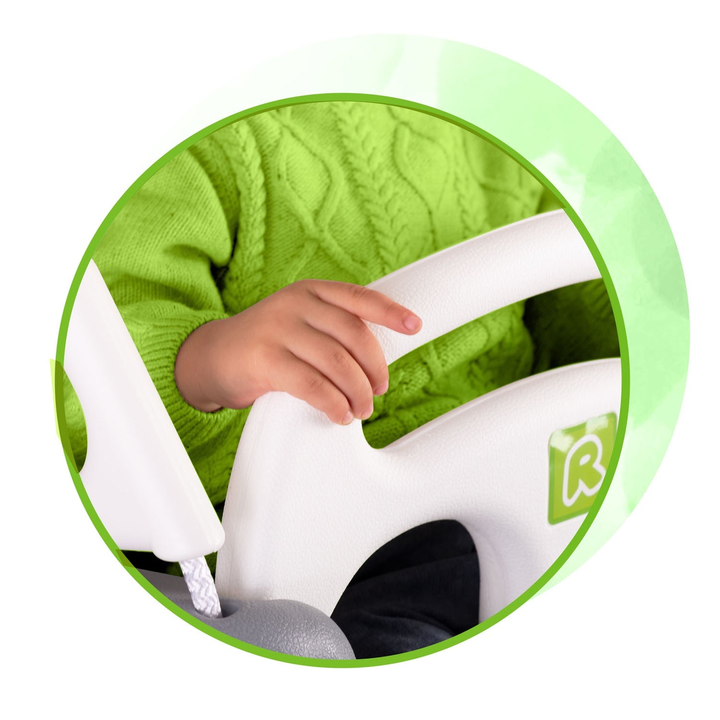 Ricokids Elephant 3in1 bucket swing, gray and green