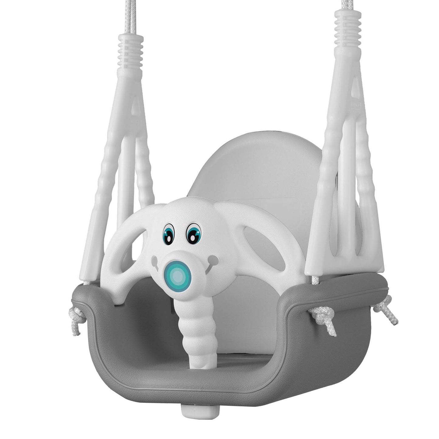 Ricokids Elephant 3in1 bucket swing, gray and white