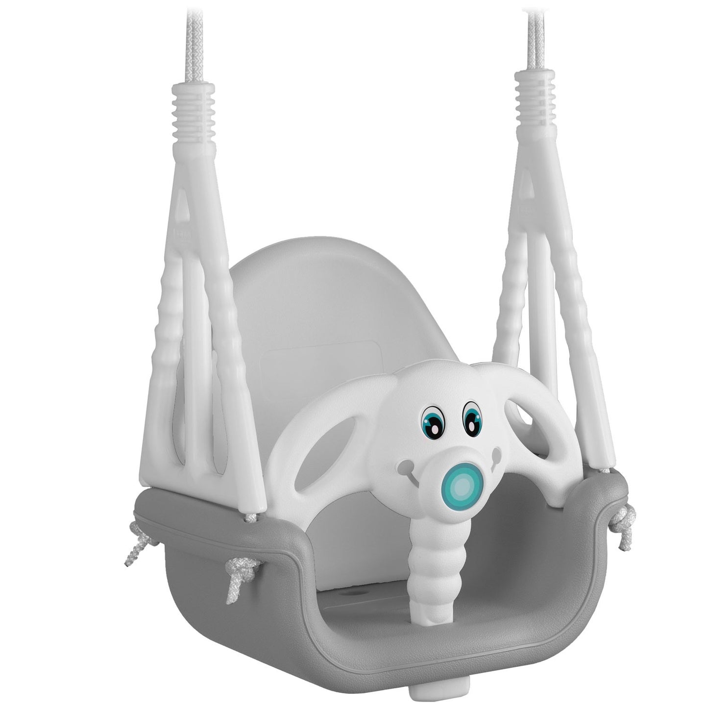 Ricokids Elephant 3in1 bucket swing, gray and white