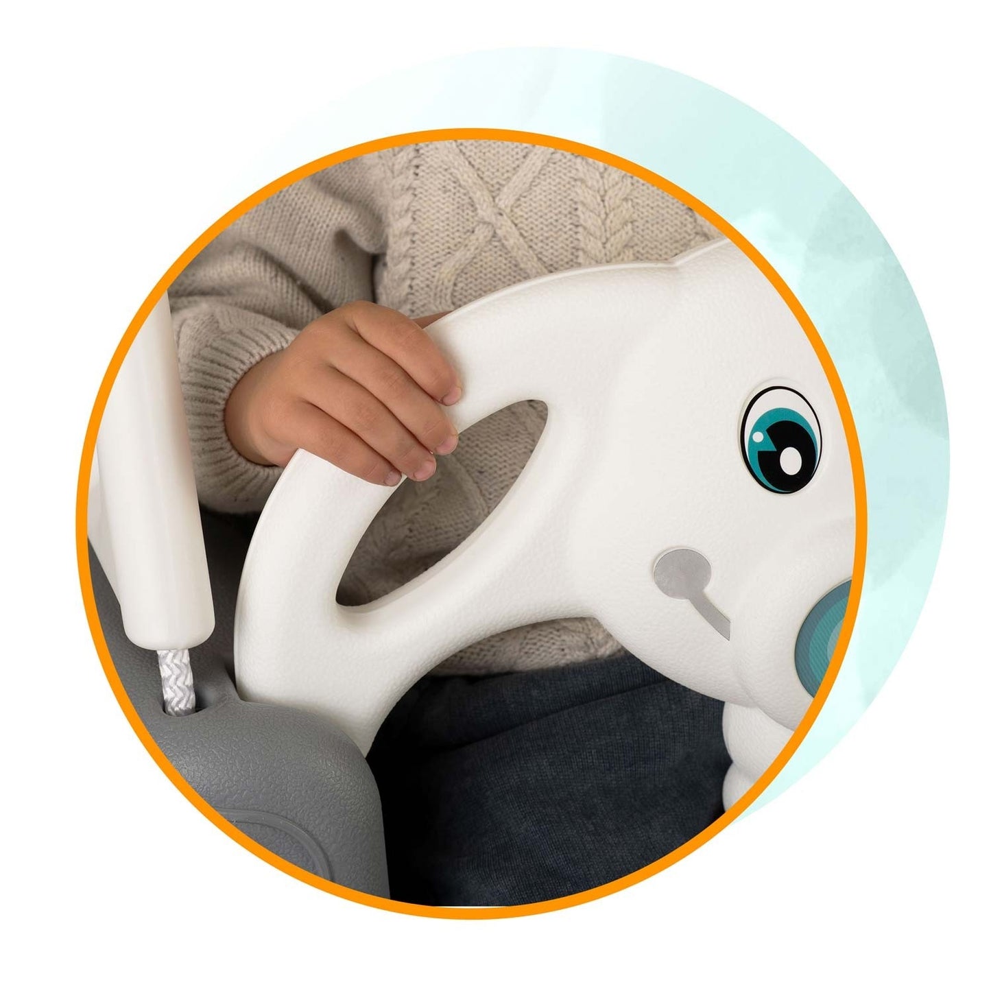 Ricokids Elephant 3in1 bucket swing, gray and white