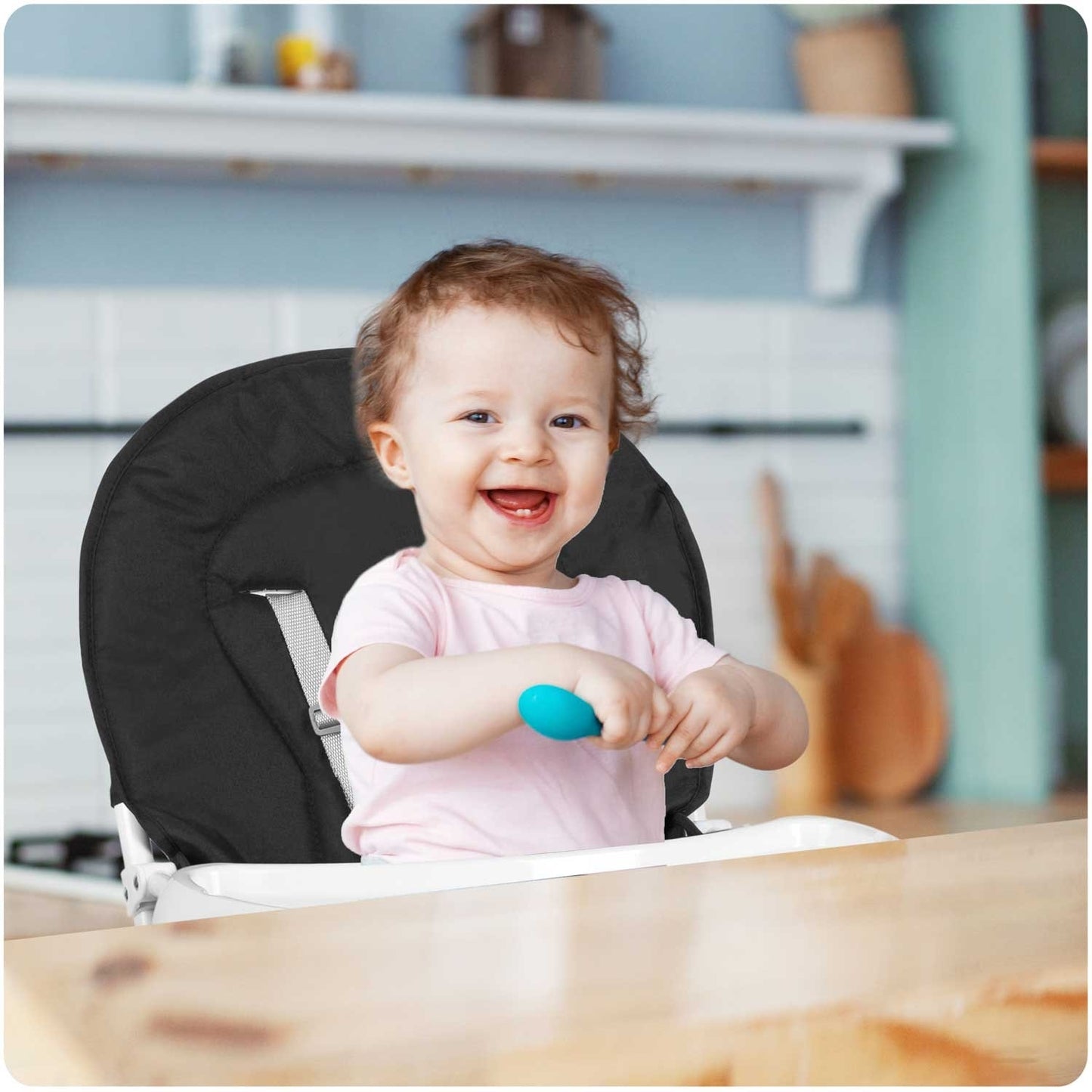 Ricokids FANDO black highchair with table