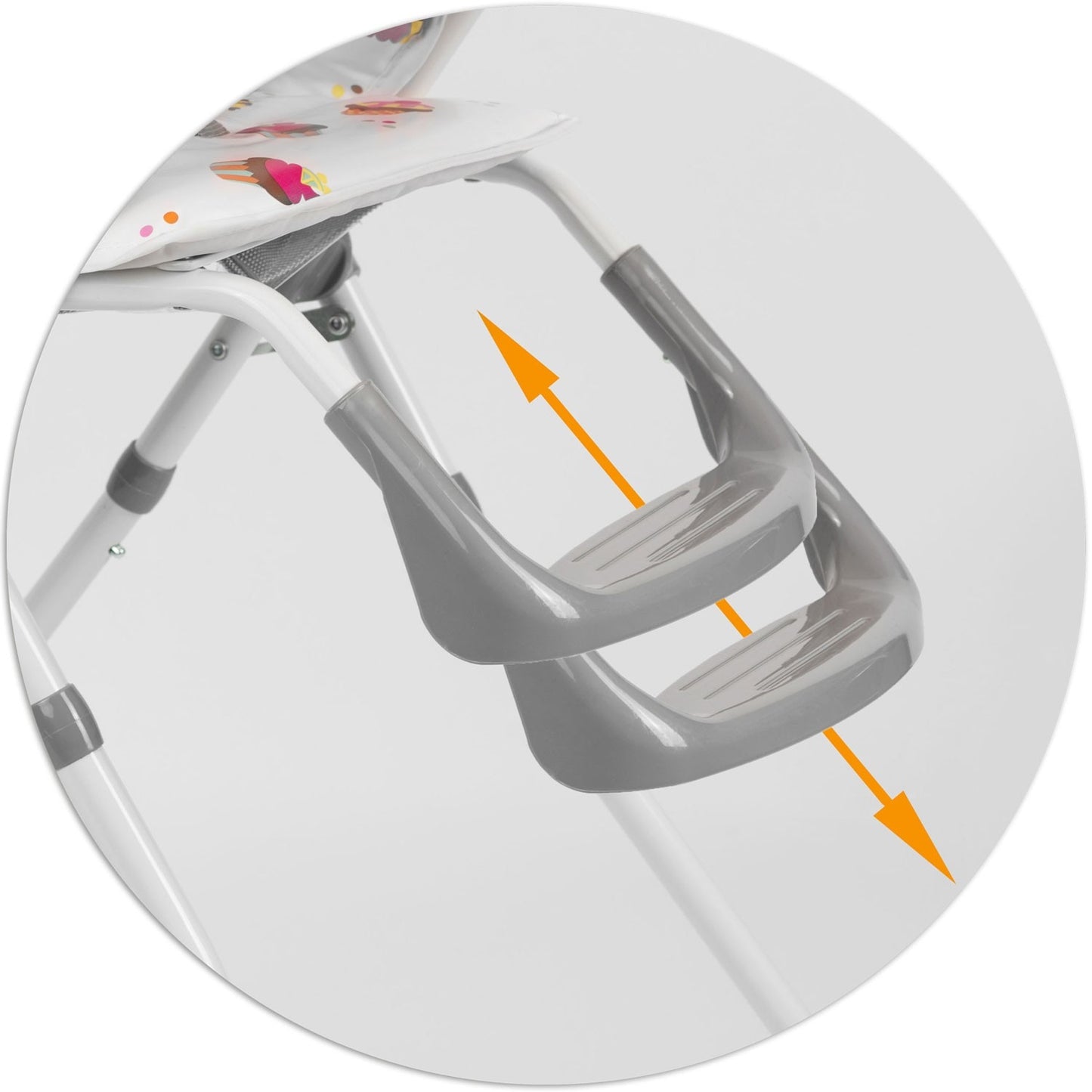 Ricokids FANDO high chair with table cupcakes