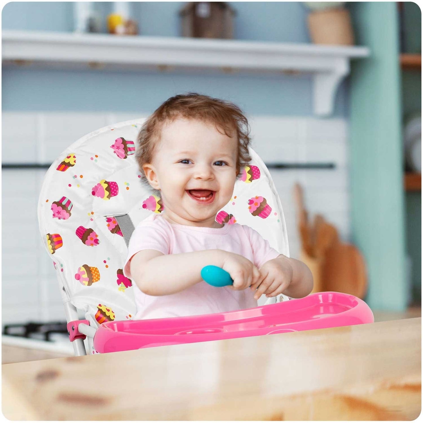 Ricokids FANDO high chair with table cupcakes