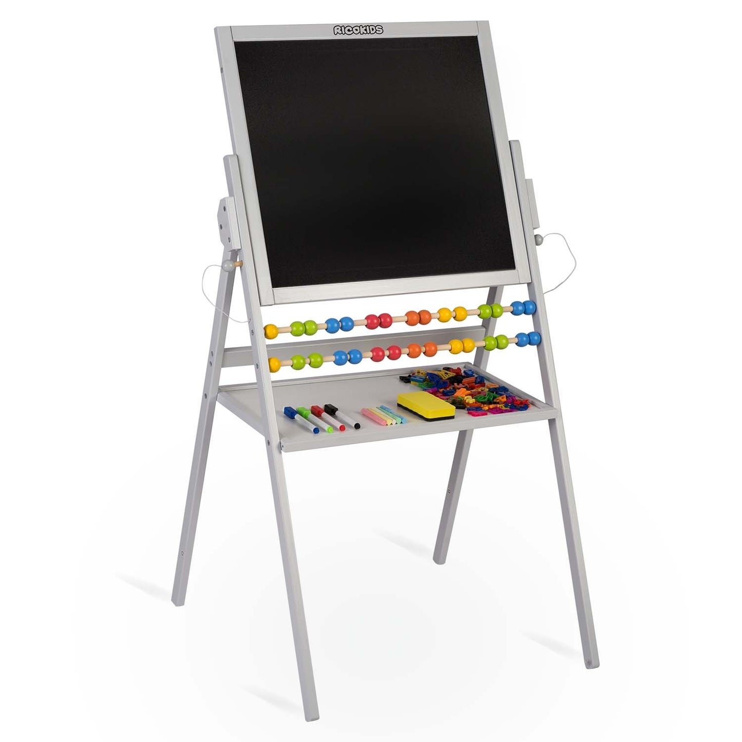 Ricokids Magnetic Rotating Chalkboard - Grey