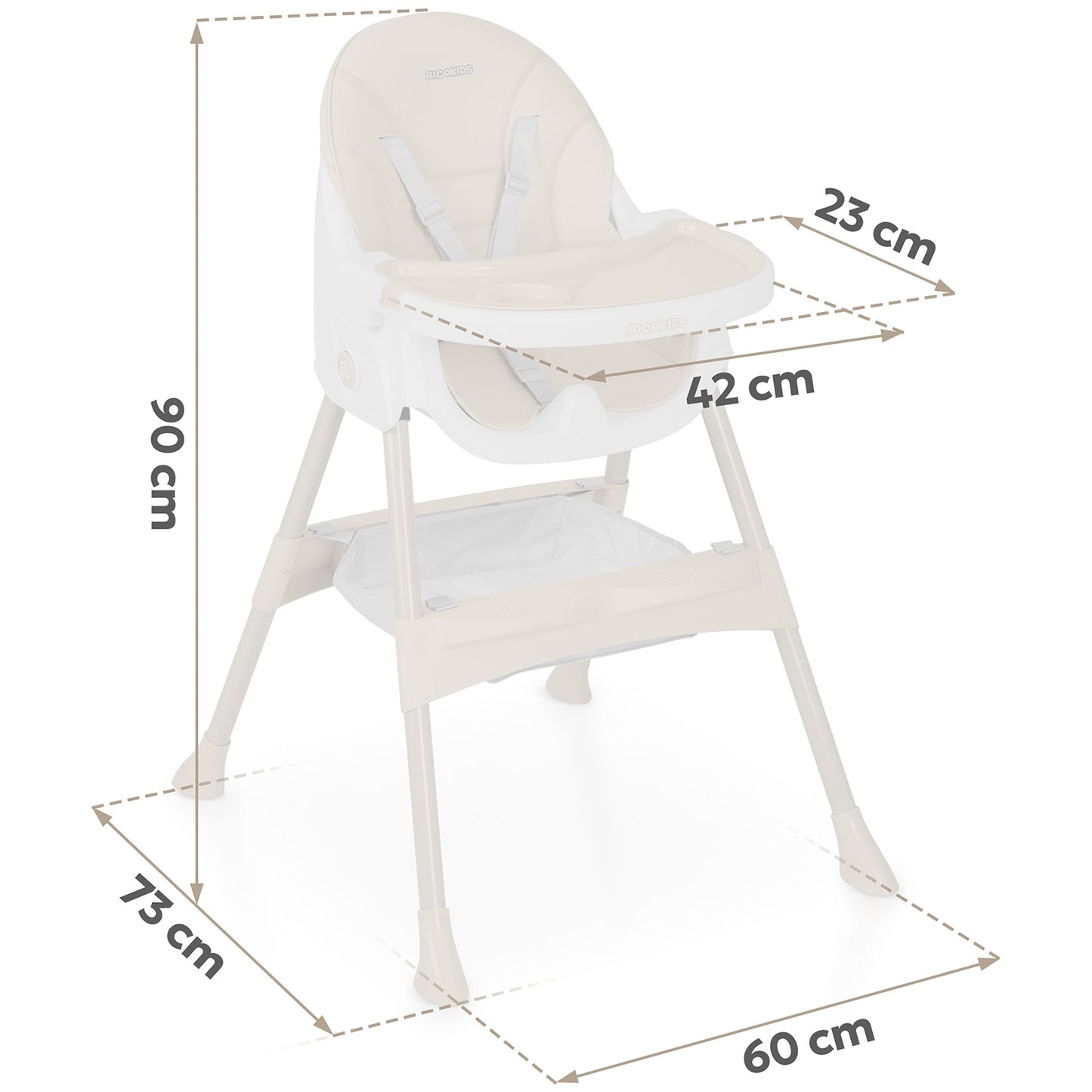 Ricokids Mani Beige Highchair