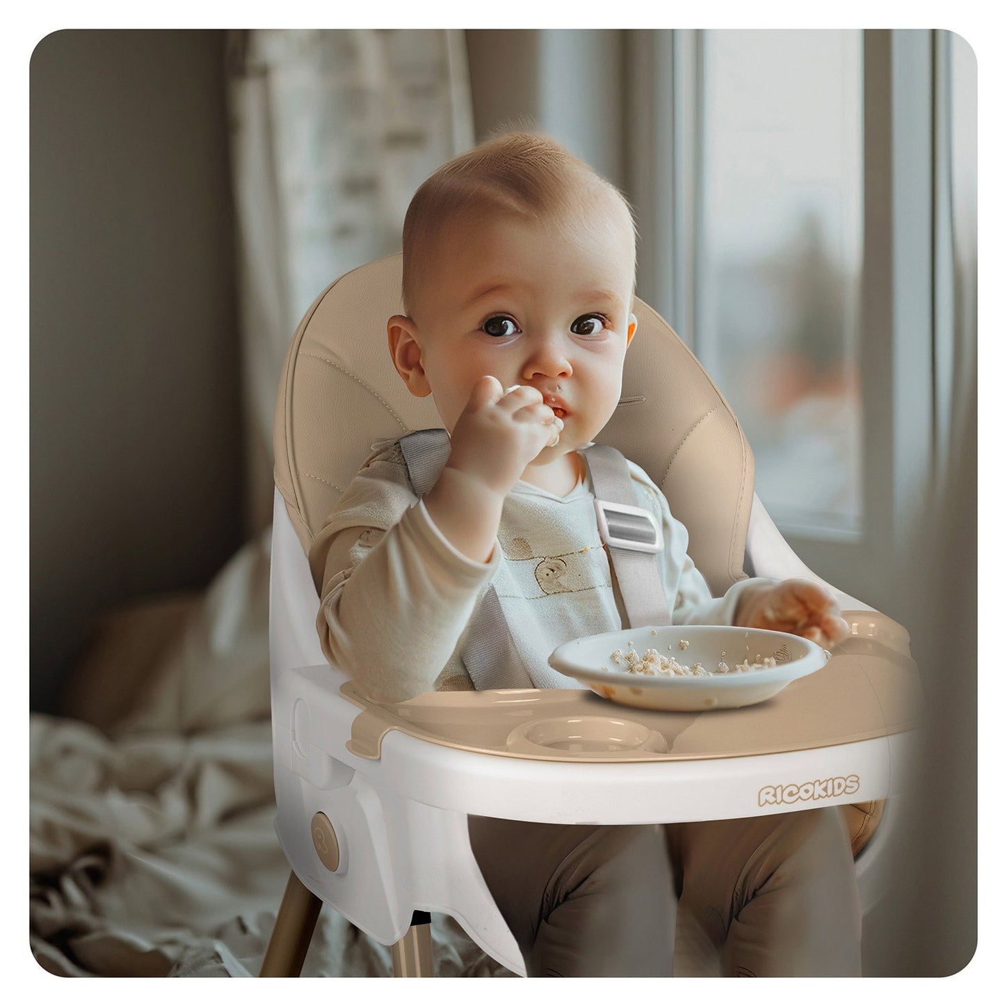 Ricokids Mani Beige Highchair