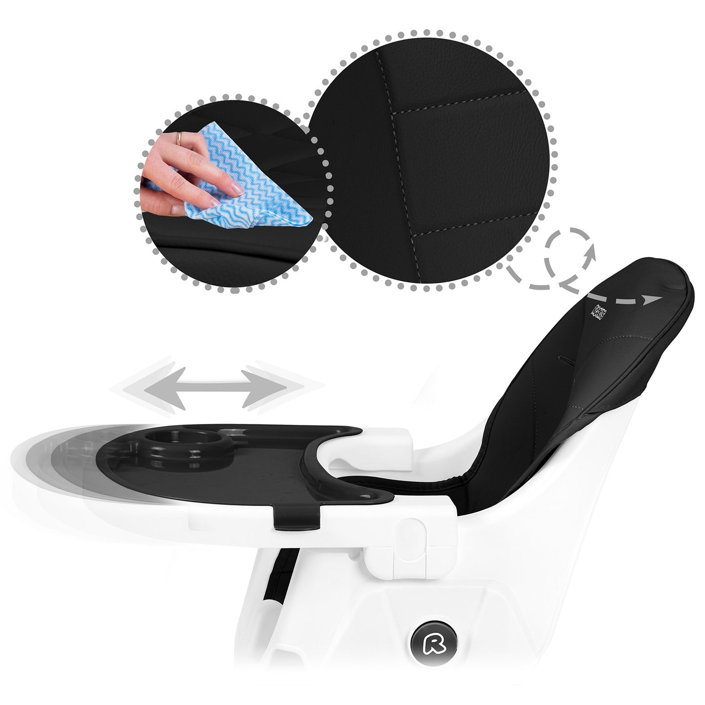 Ricokids Mani feeding chair black