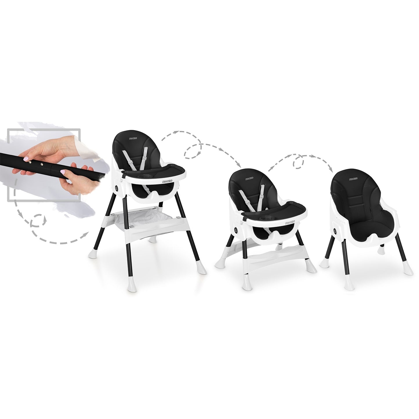 Ricokids Mani feeding chair black