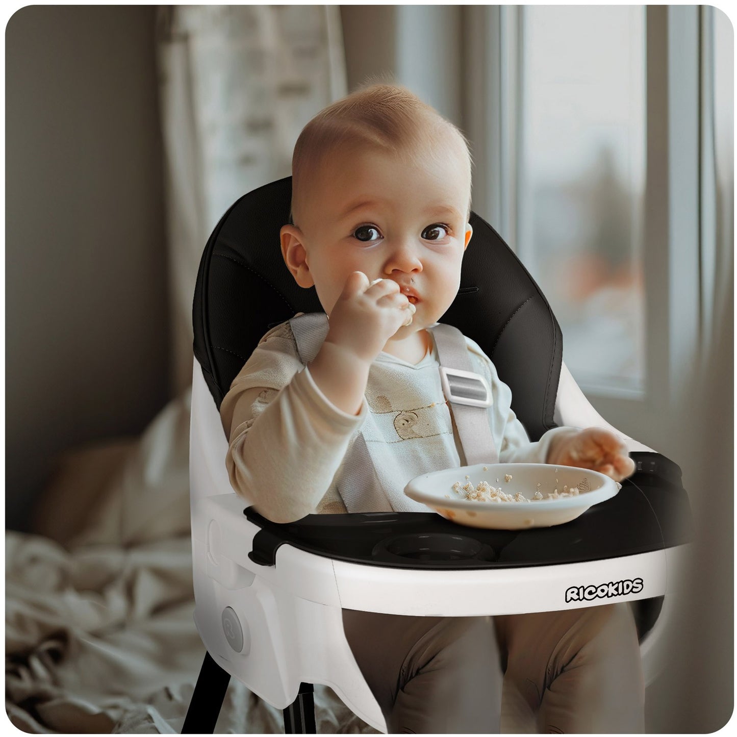 Ricokids Mani feeding chair black