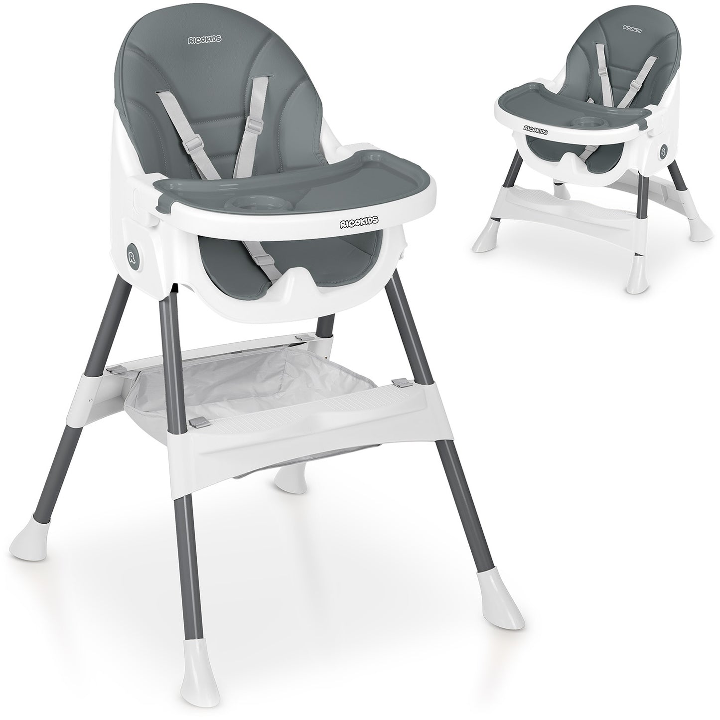 Ricokids Mani feeding chair gray