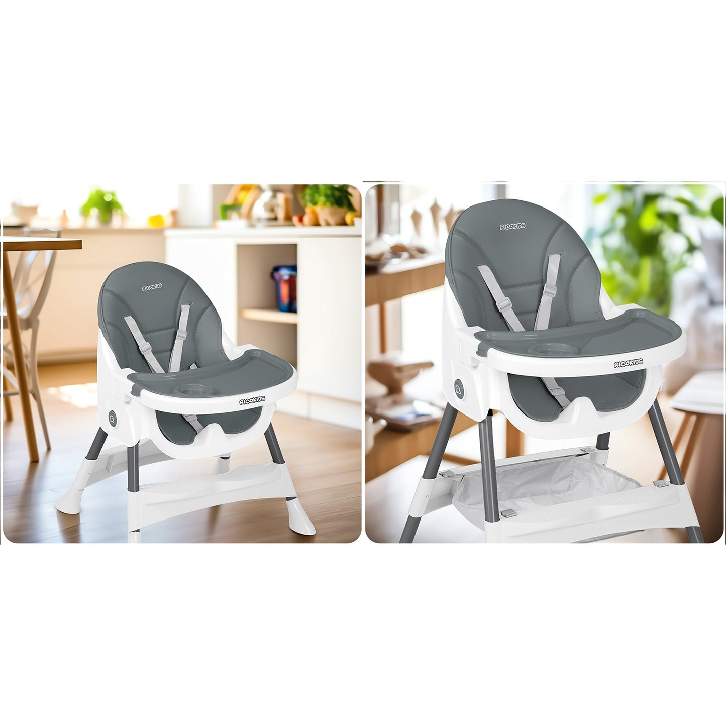 Ricokids Mani feeding chair gray