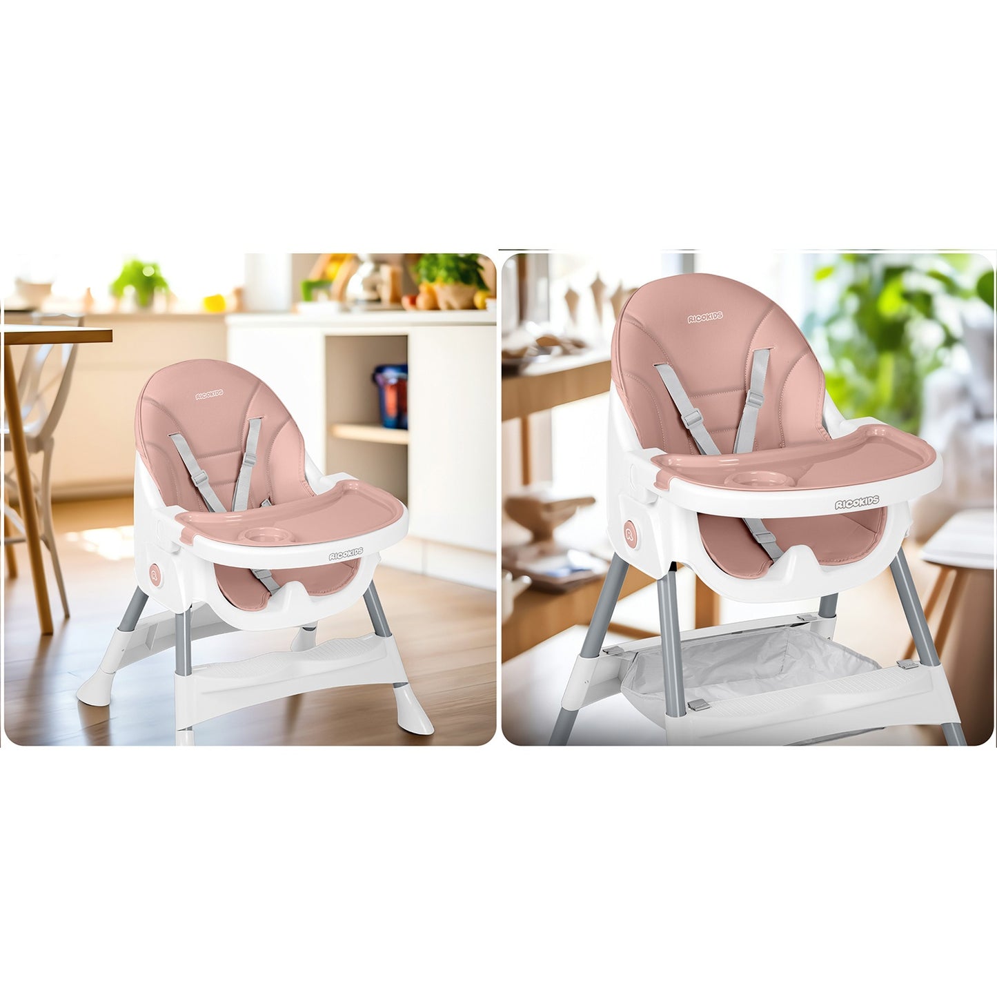 Ricokids Mani feeding chair pink