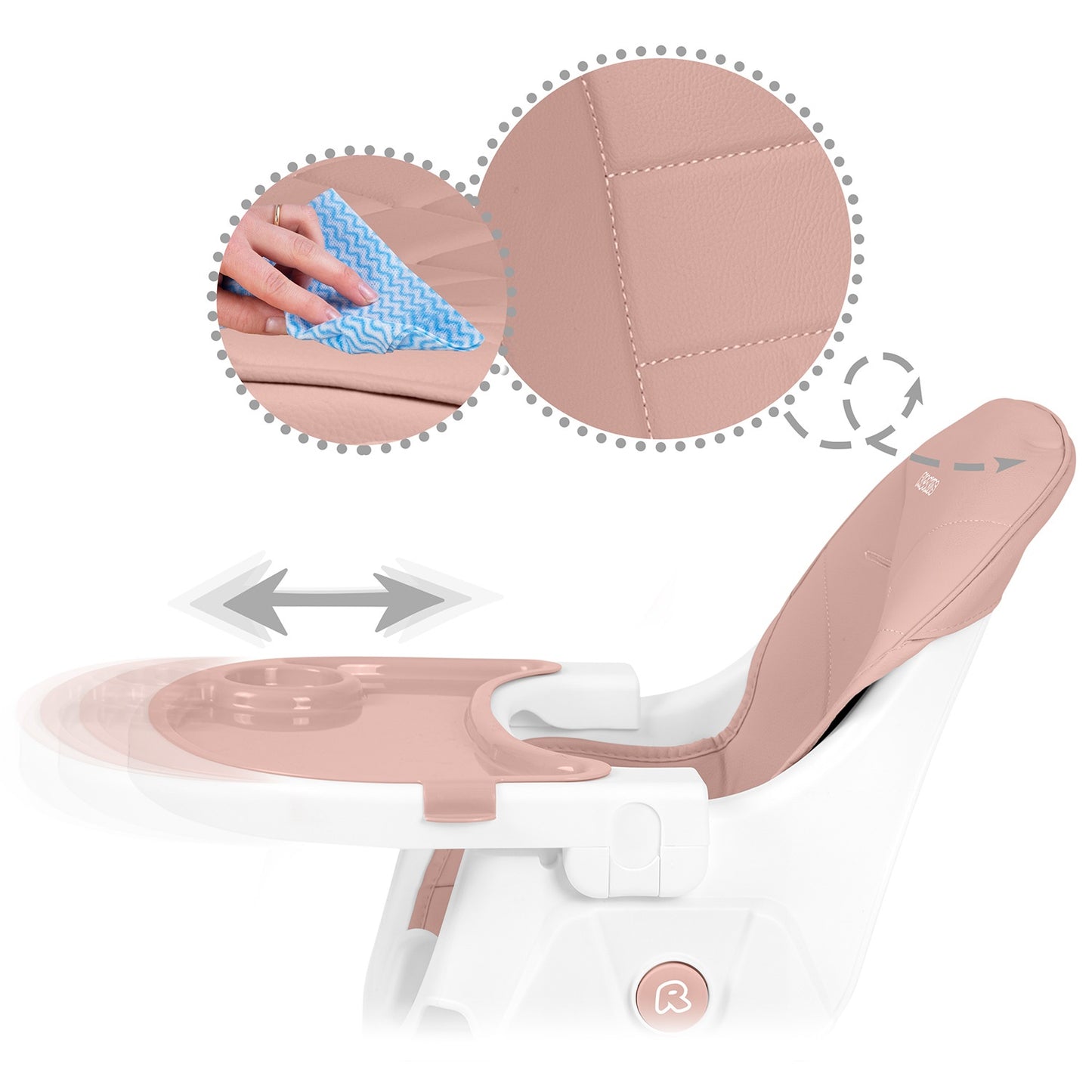 Ricokids Mani feeding chair pink
