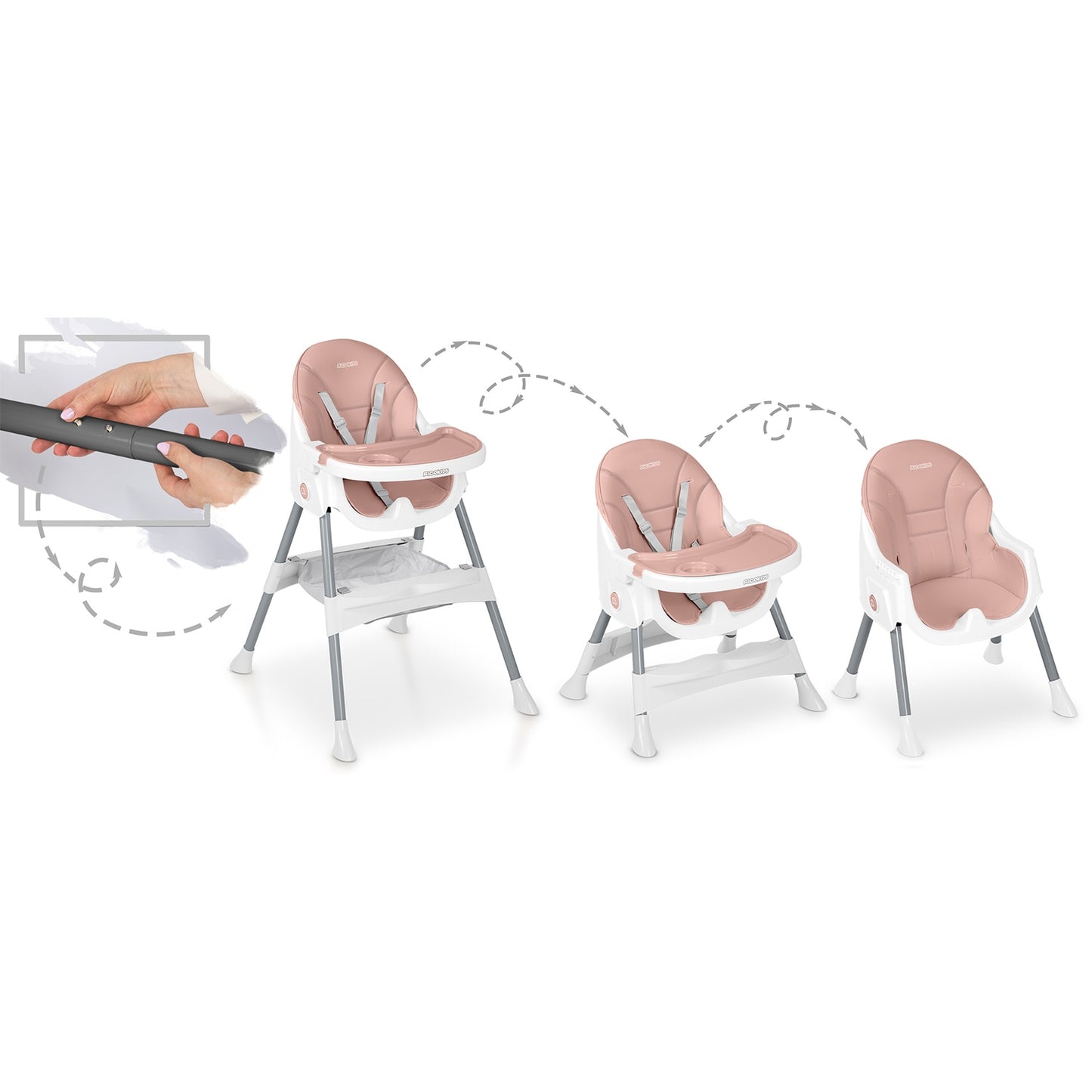 Ricokids Mani feeding chair pink