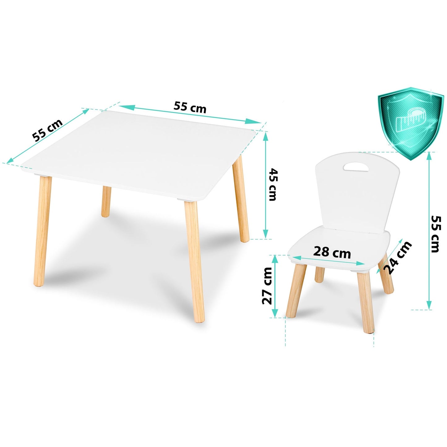 Ricokids RC-848 table with two chairs for children