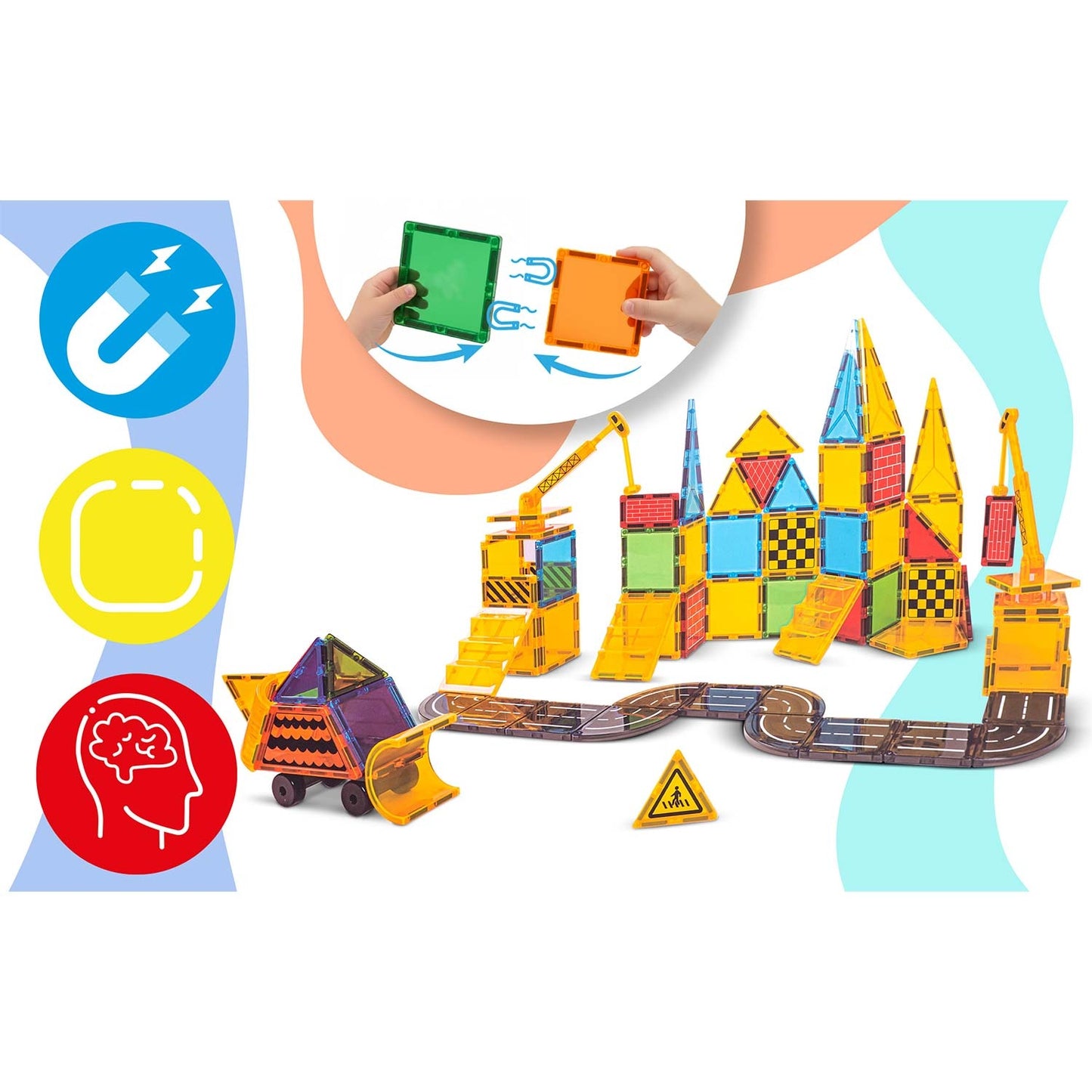 Ricokids RK-780 educational magnetic construction blocks 90 pcs