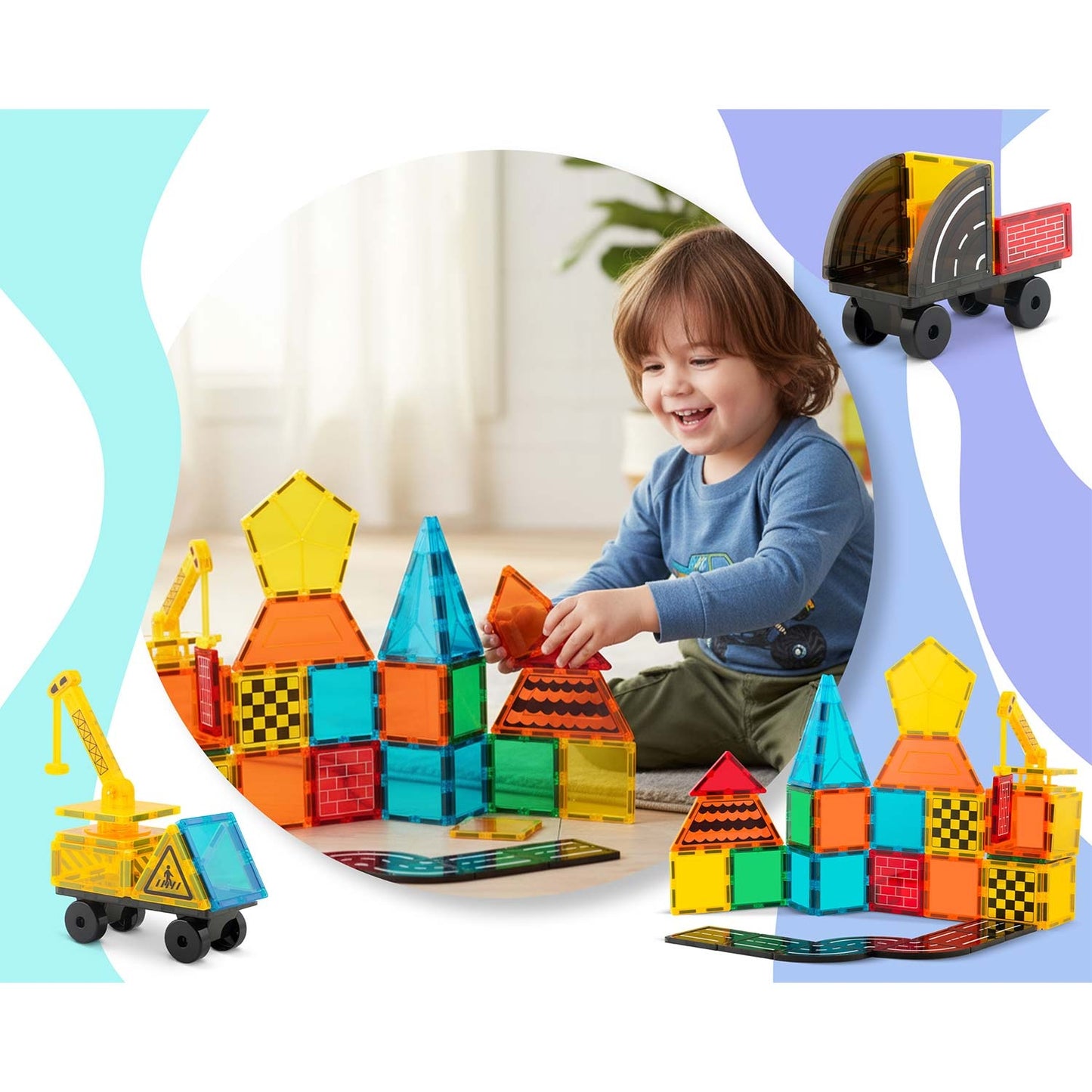 Ricokids RK-780 educational magnetic construction blocks 90 pcs