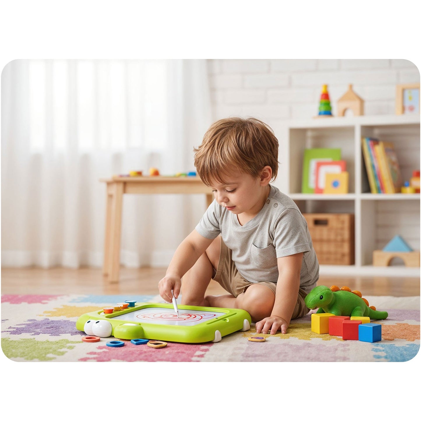 Ricokids RK-823 magnetic board puzzle table for children tangram