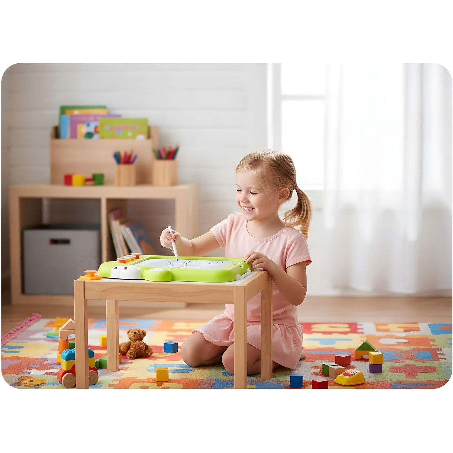 Ricokids RK-823 magnetic board puzzle table for children tangram