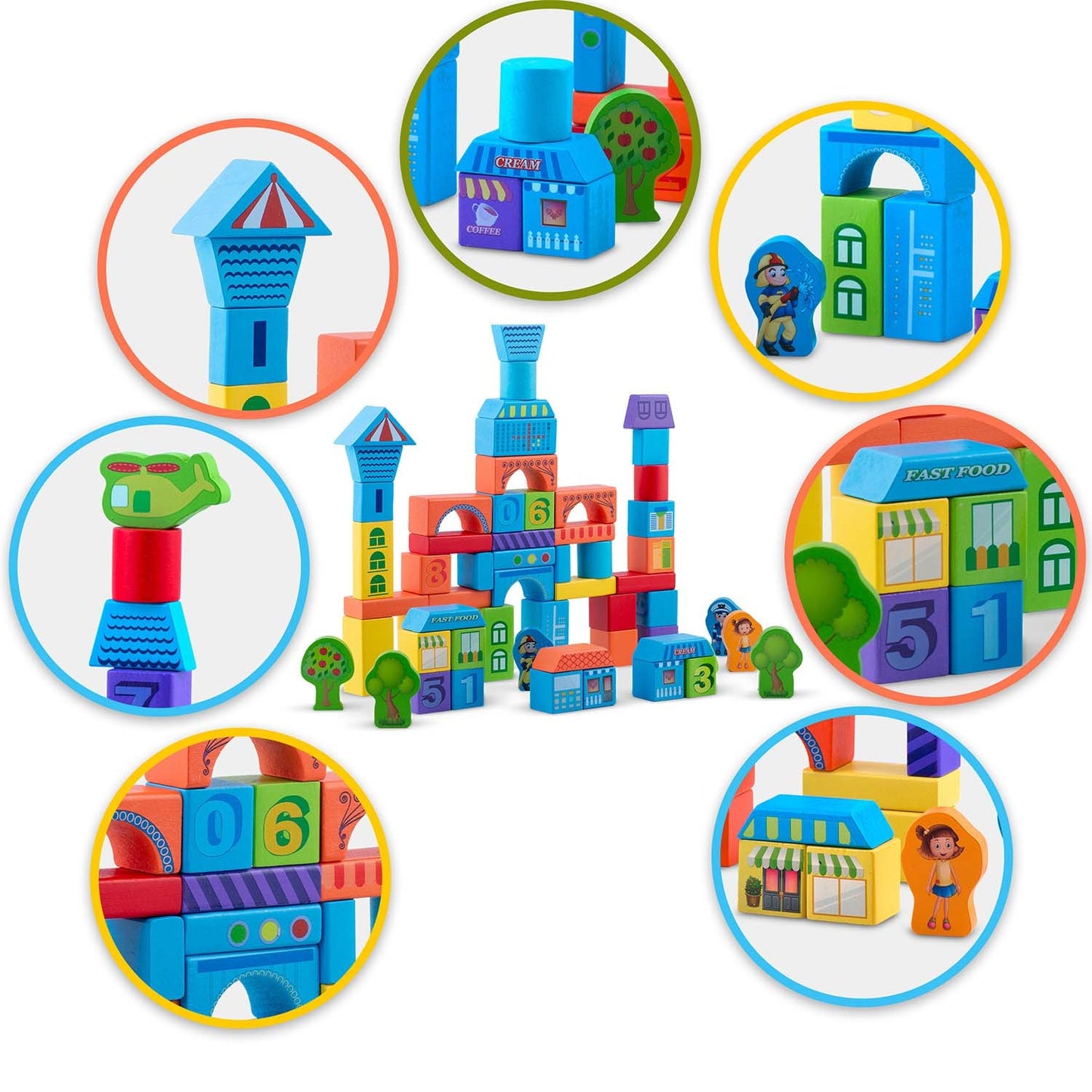 Ricokids RK-871 wooden educational blocks