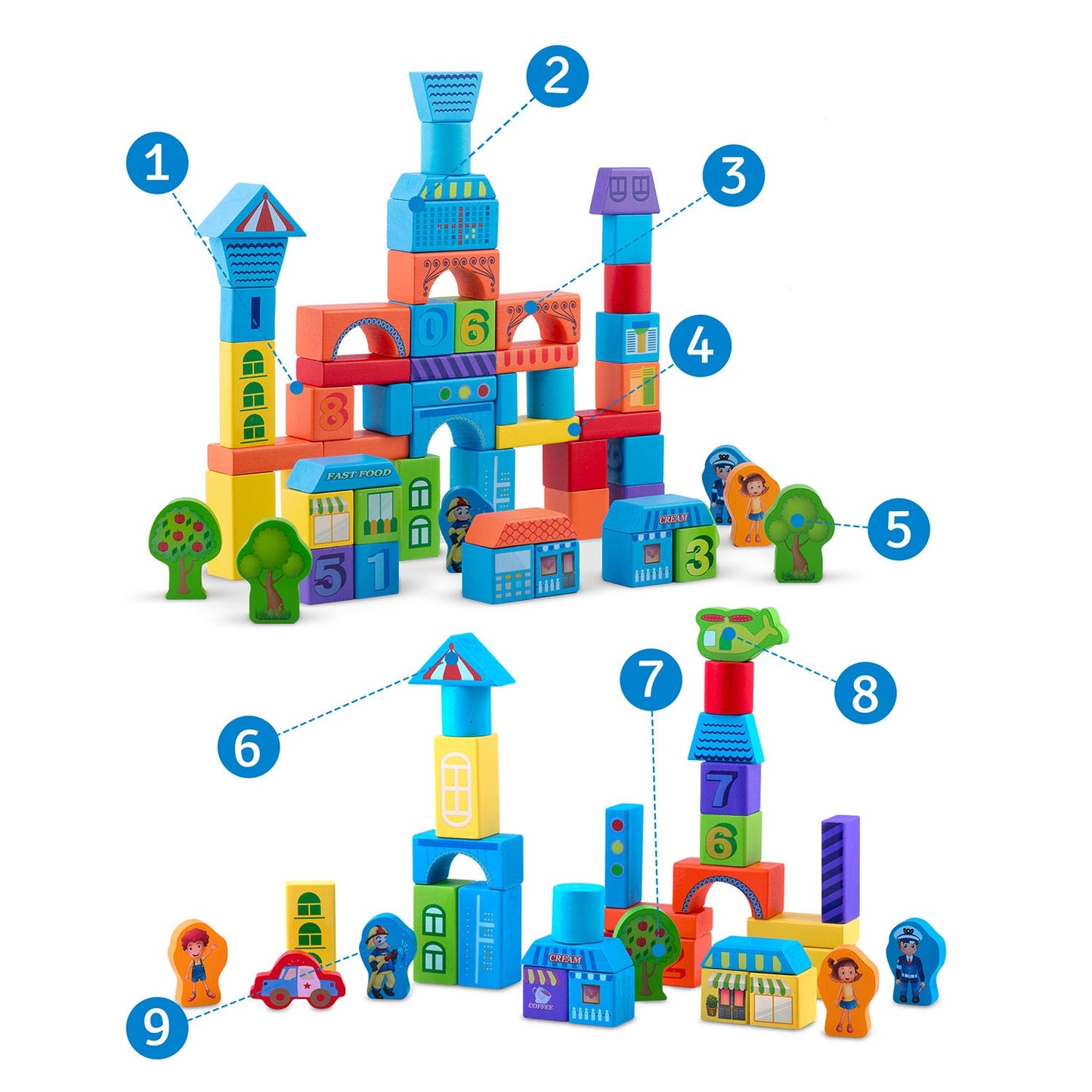Ricokids RK-871 wooden educational blocks