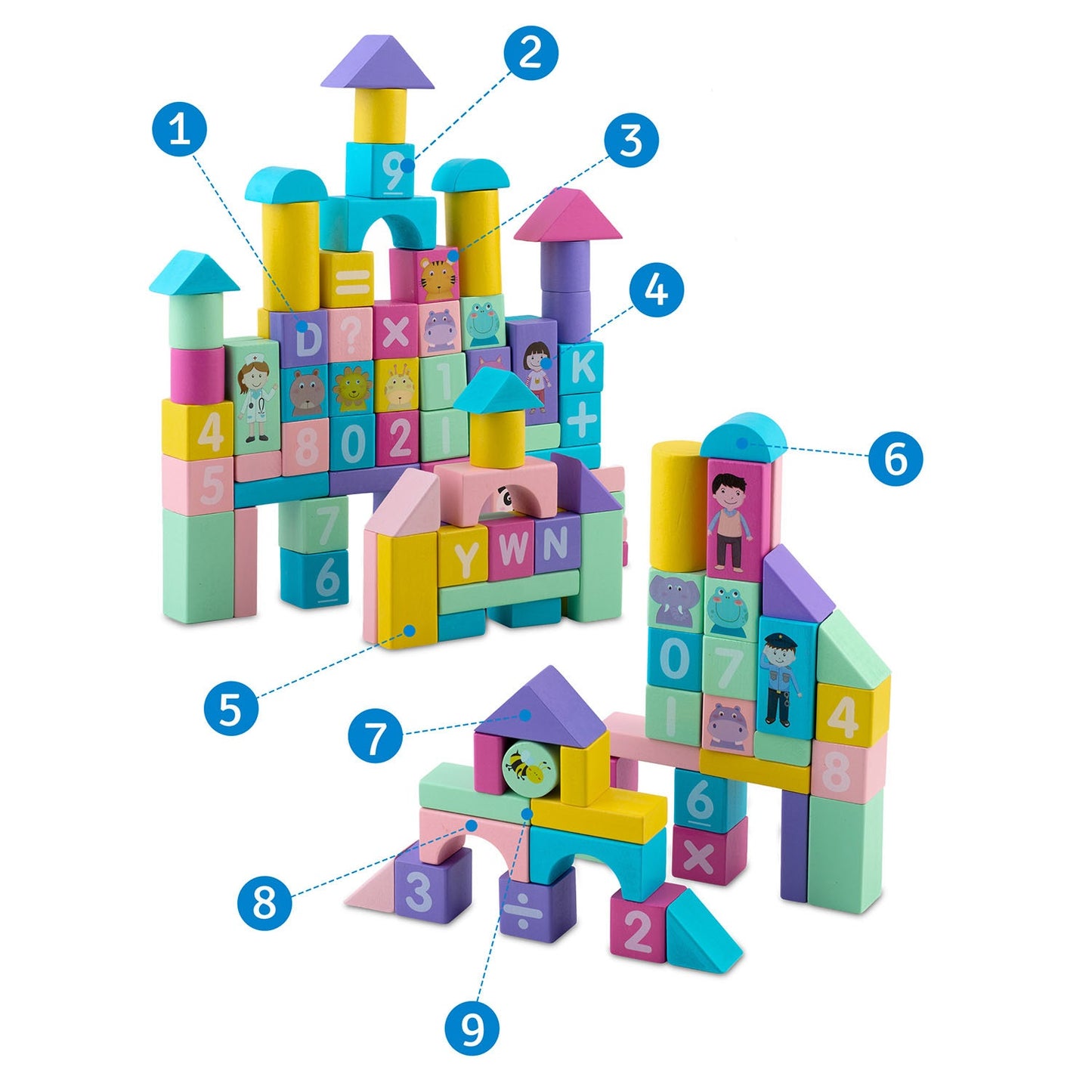 Ricokids RK-871 wooden educational blocks