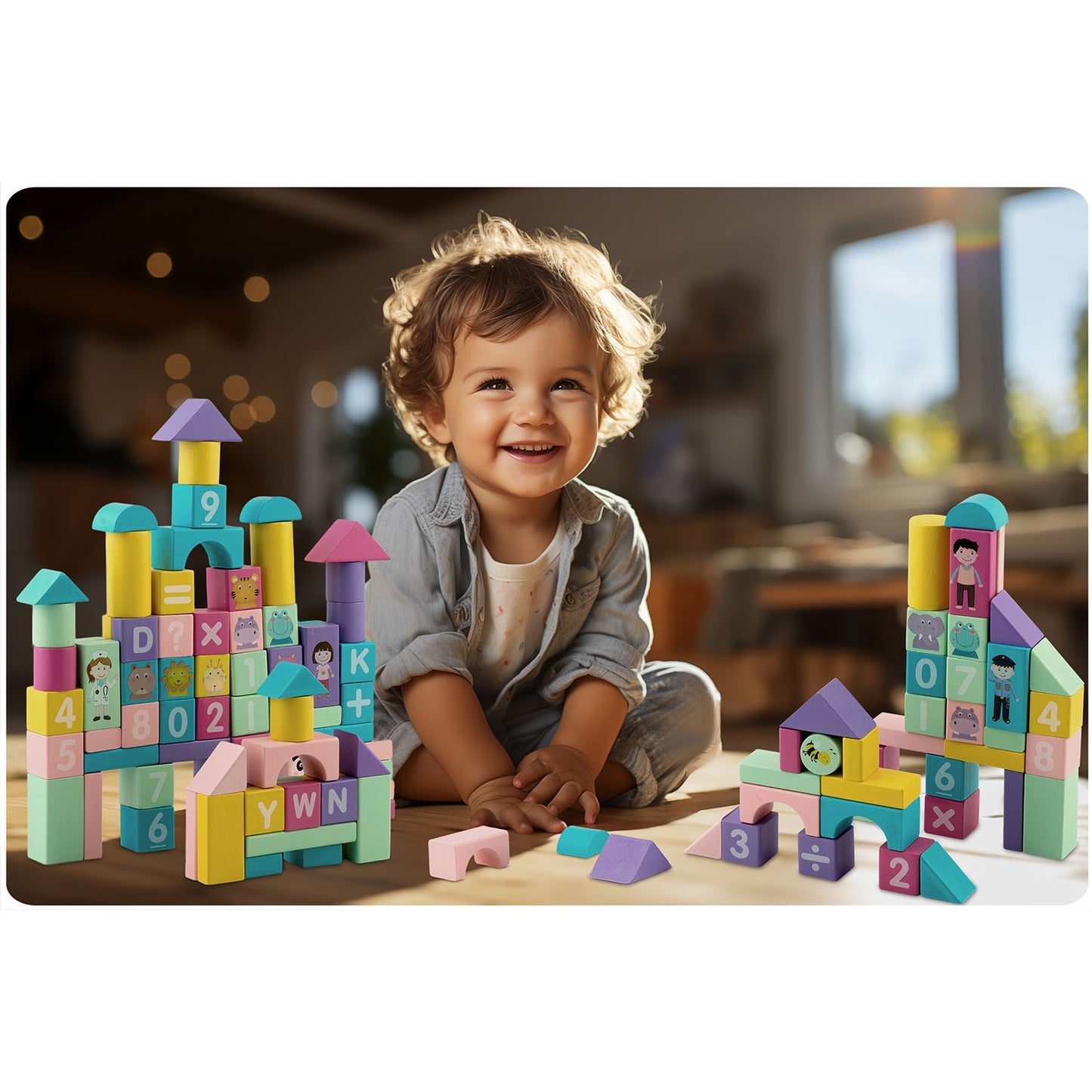 Ricokids RK-871 wooden educational blocks