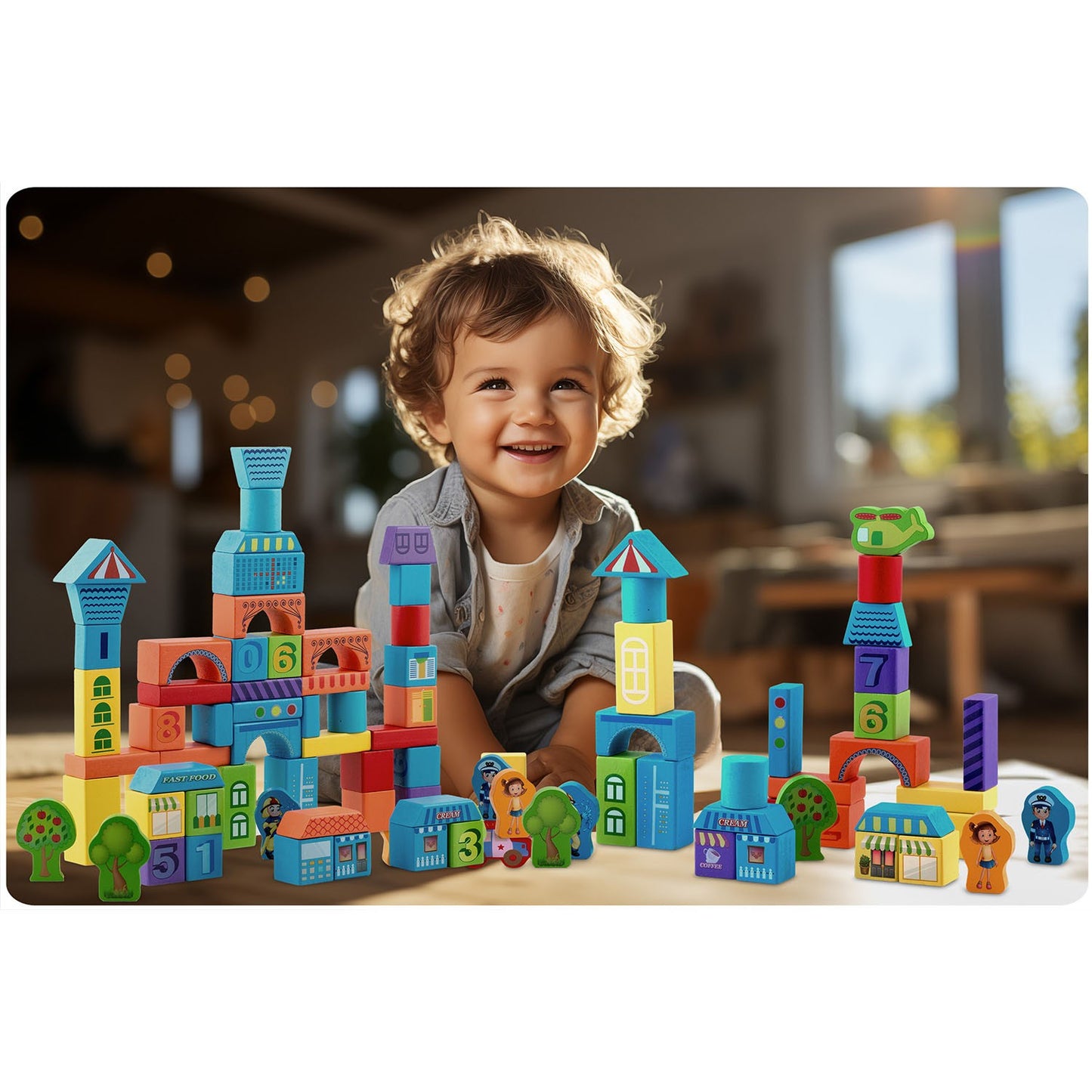 Ricokids RK-871 wooden educational blocks