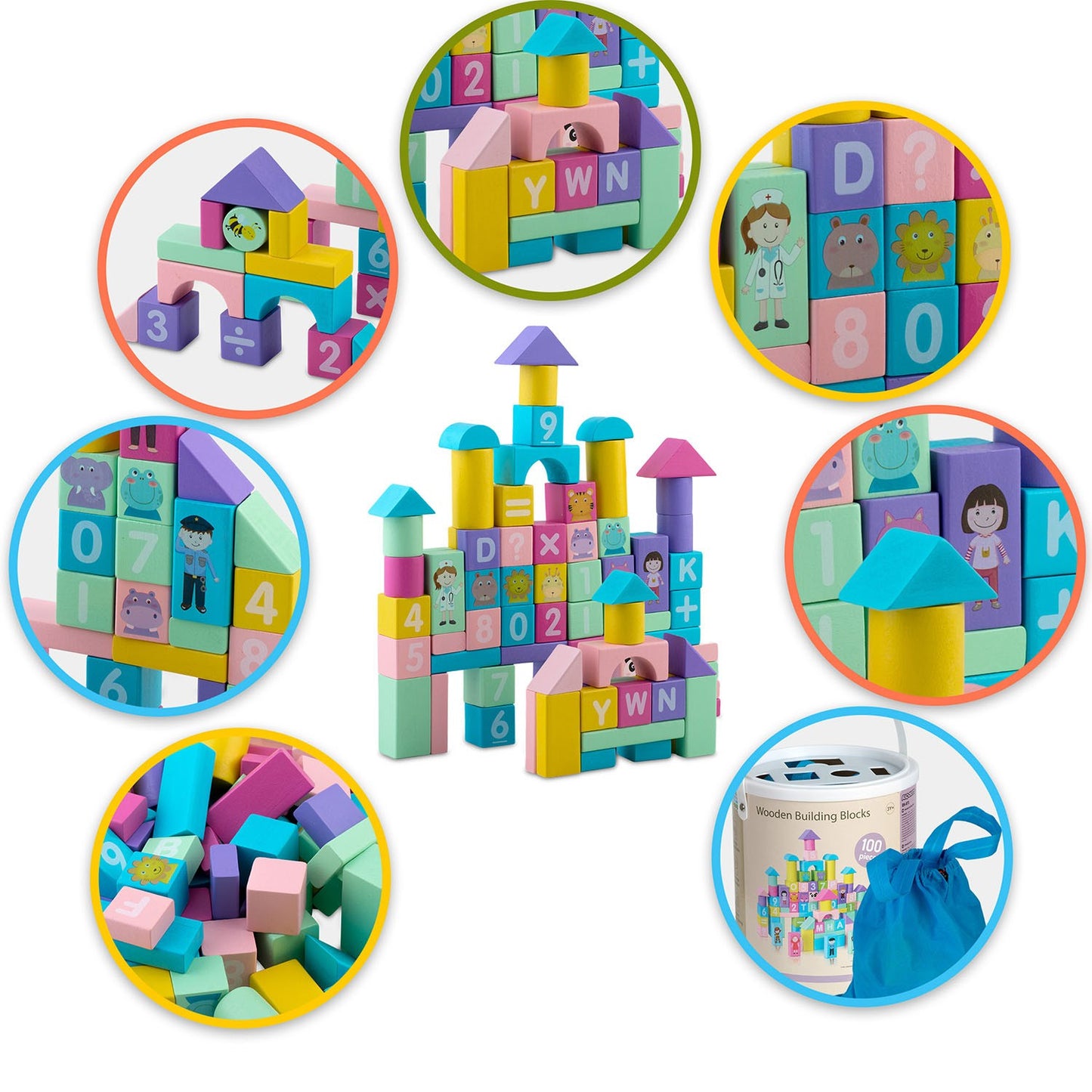 Ricokids RK-871 wooden educational blocks