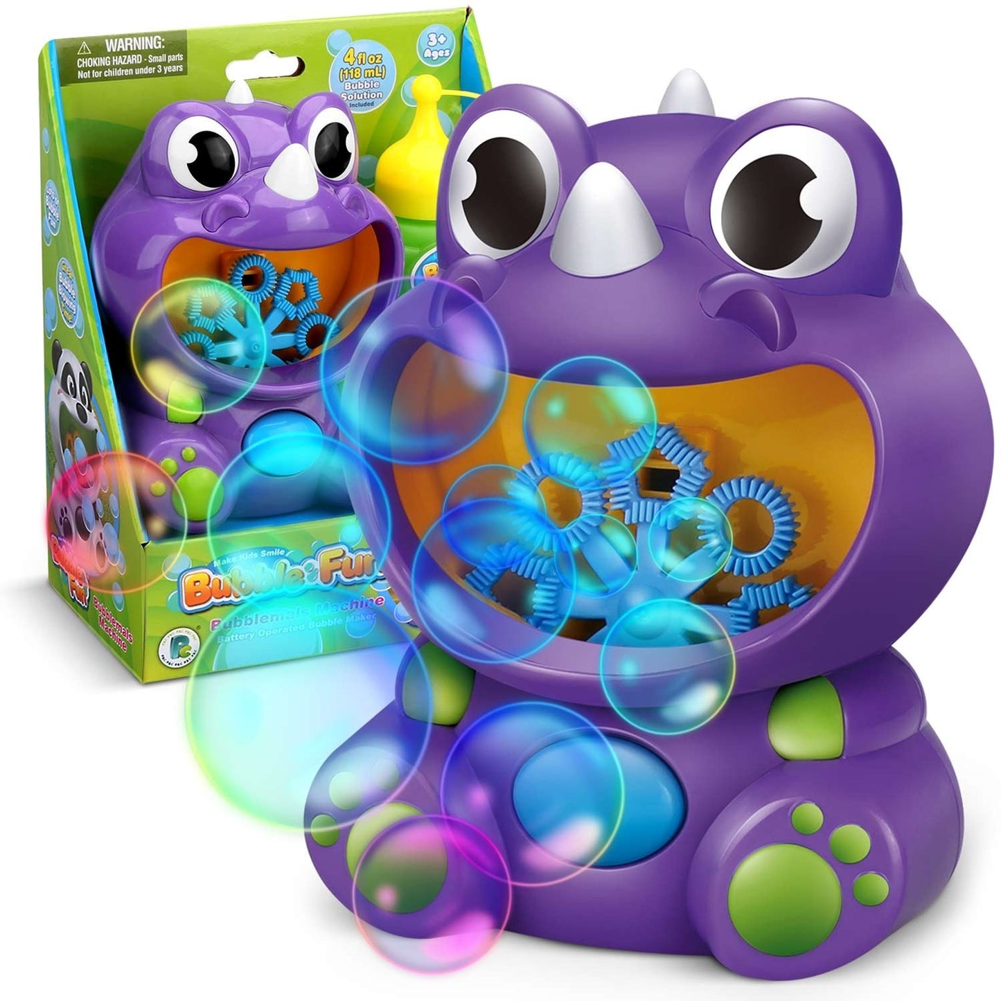 Ricokids RK-900 Purple Dinosaur Bubble Machine