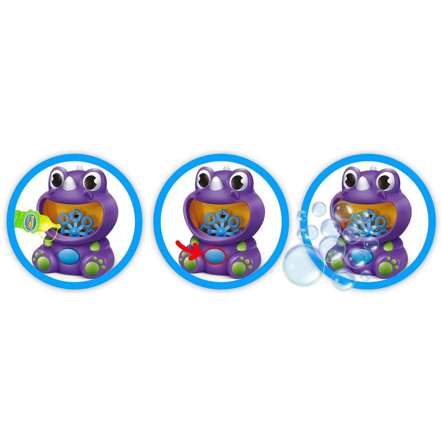 Ricokids RK-900 Purple Dinosaur Bubble Machine