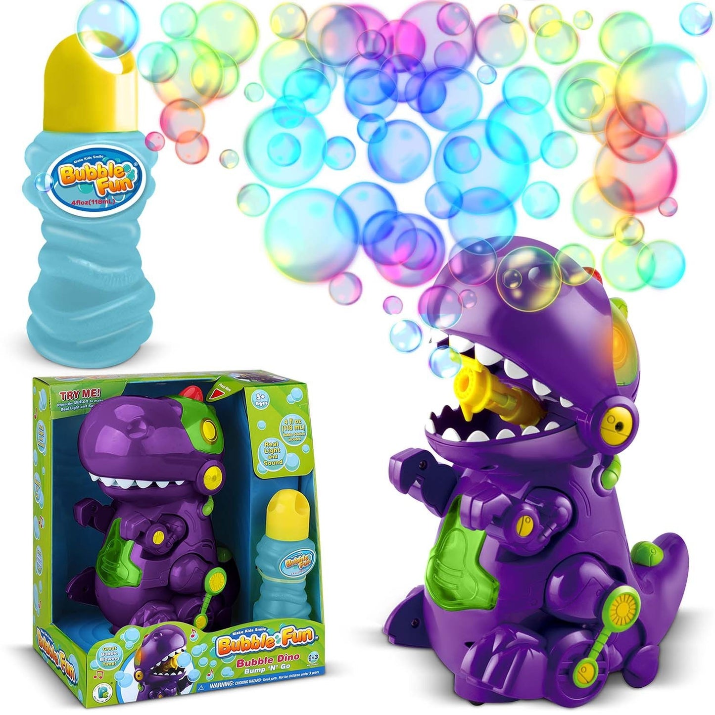 Ricokids RK-909 Dinosaur Bubble Machine with Melody