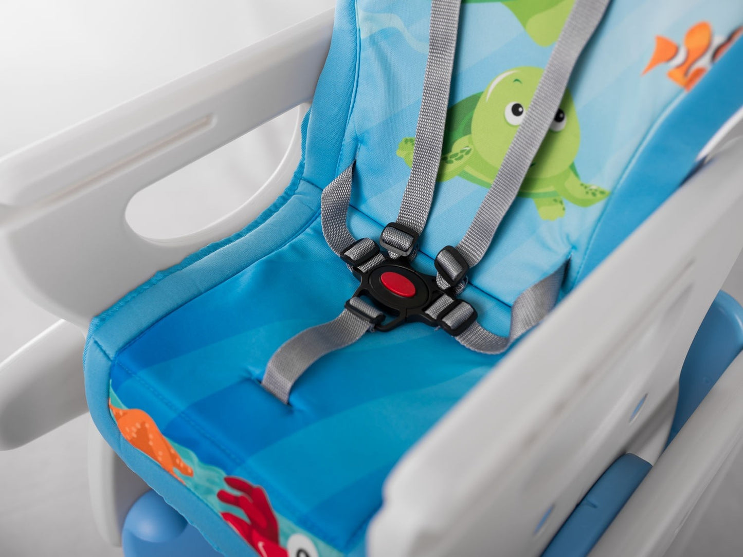 Ricokids Teri 3in1 baby feeding chair, gray and blue