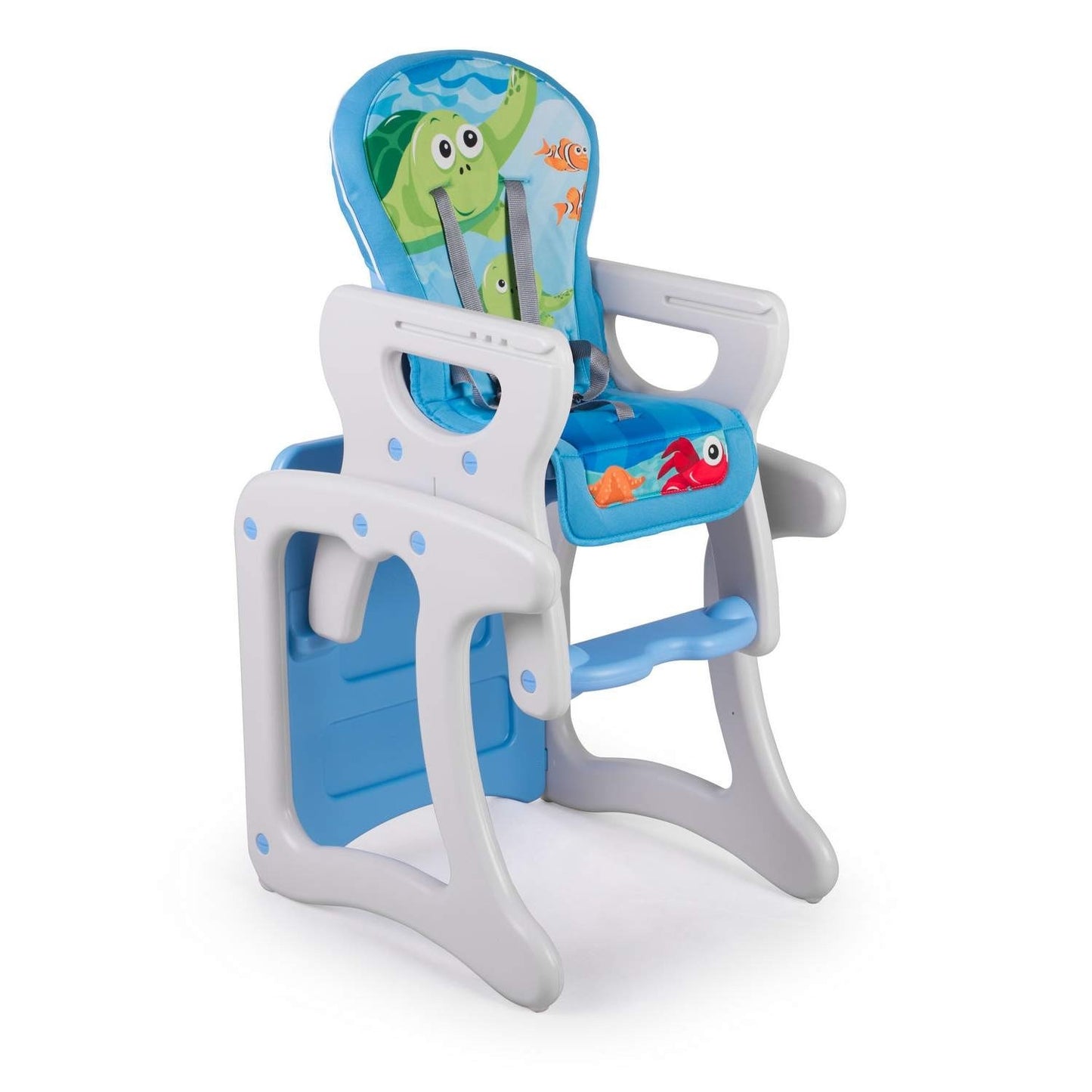 Ricokids Teri 3in1 baby feeding chair, gray and blue