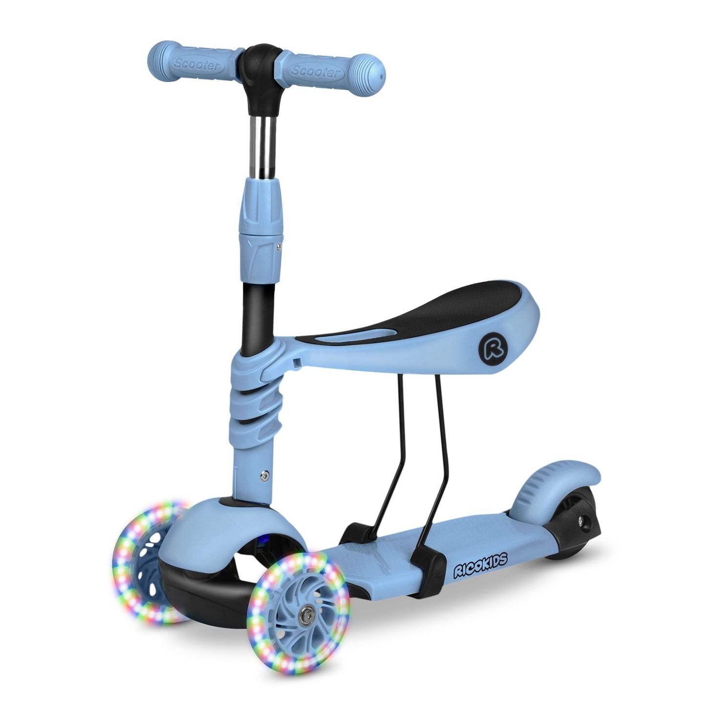 Ricokids Todi Tricycle Scooter - Blue/Grey