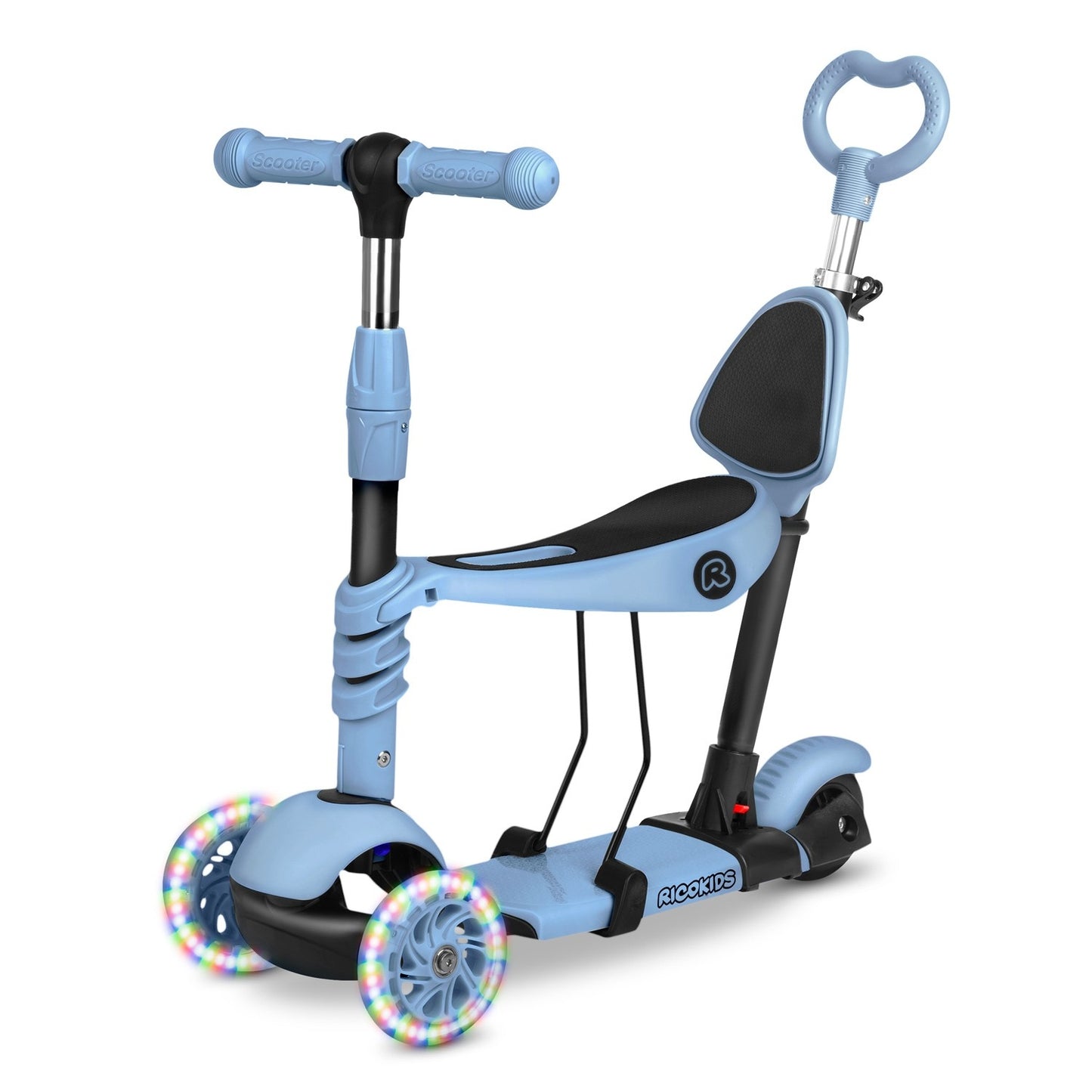 Ricokids Todi Tricycle Scooter - Blue/Grey