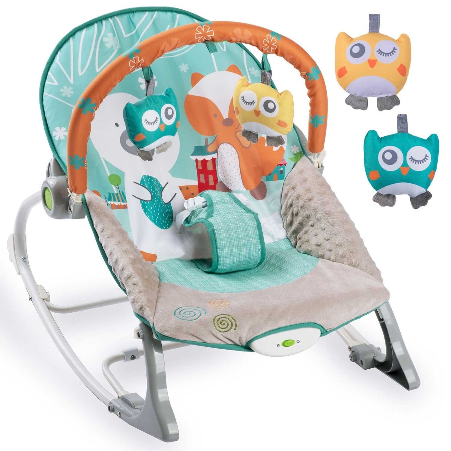 Ricokids Vibration Rocking Chair - White and Blue