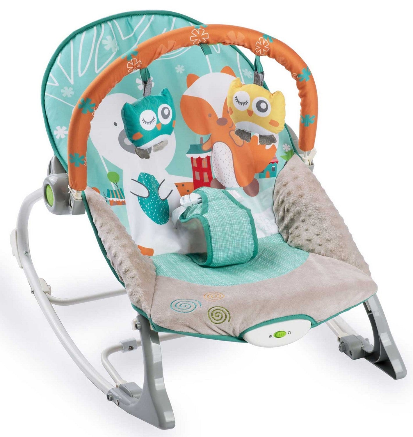 Ricokids Vibration Rocking Chair - White and Blue