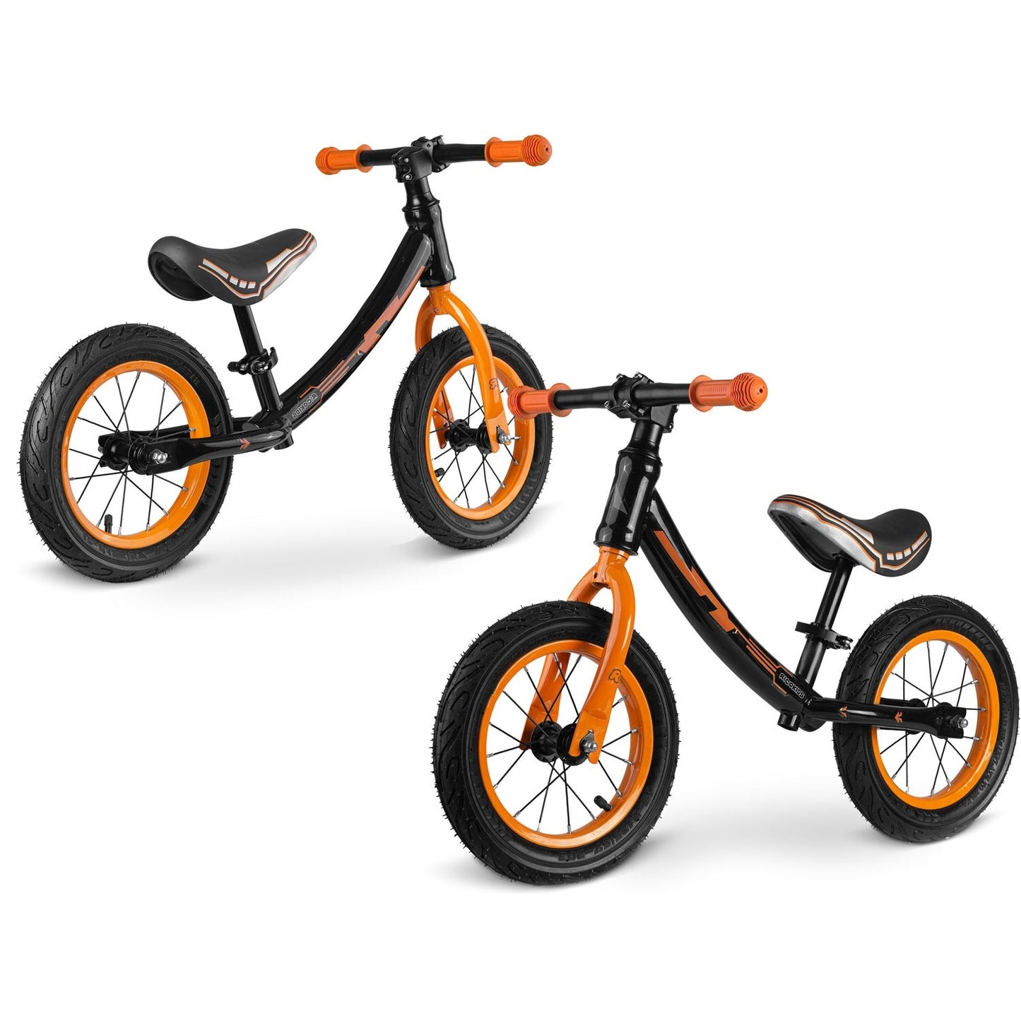 Ricokids balance bike for children black and orange