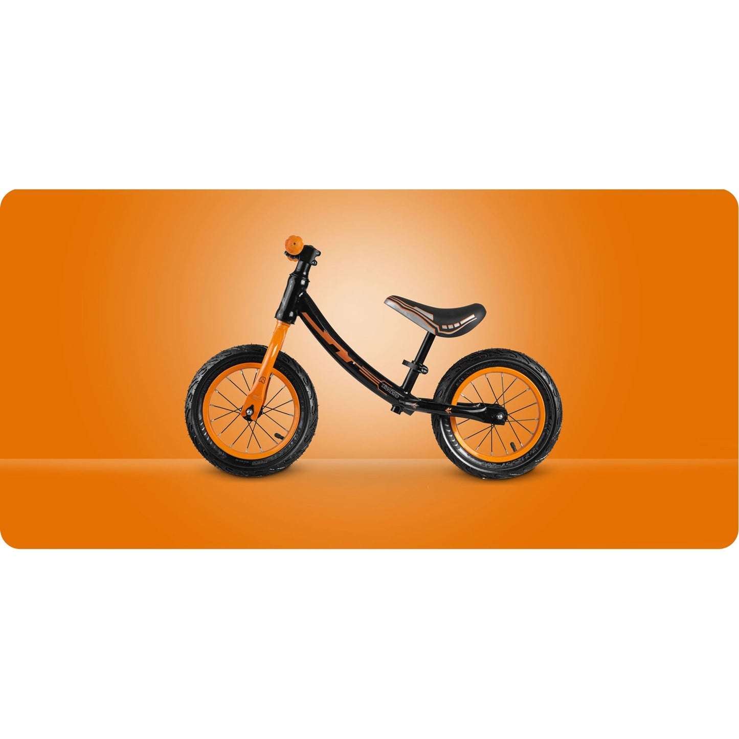 Ricokids balance bike for children black and orange