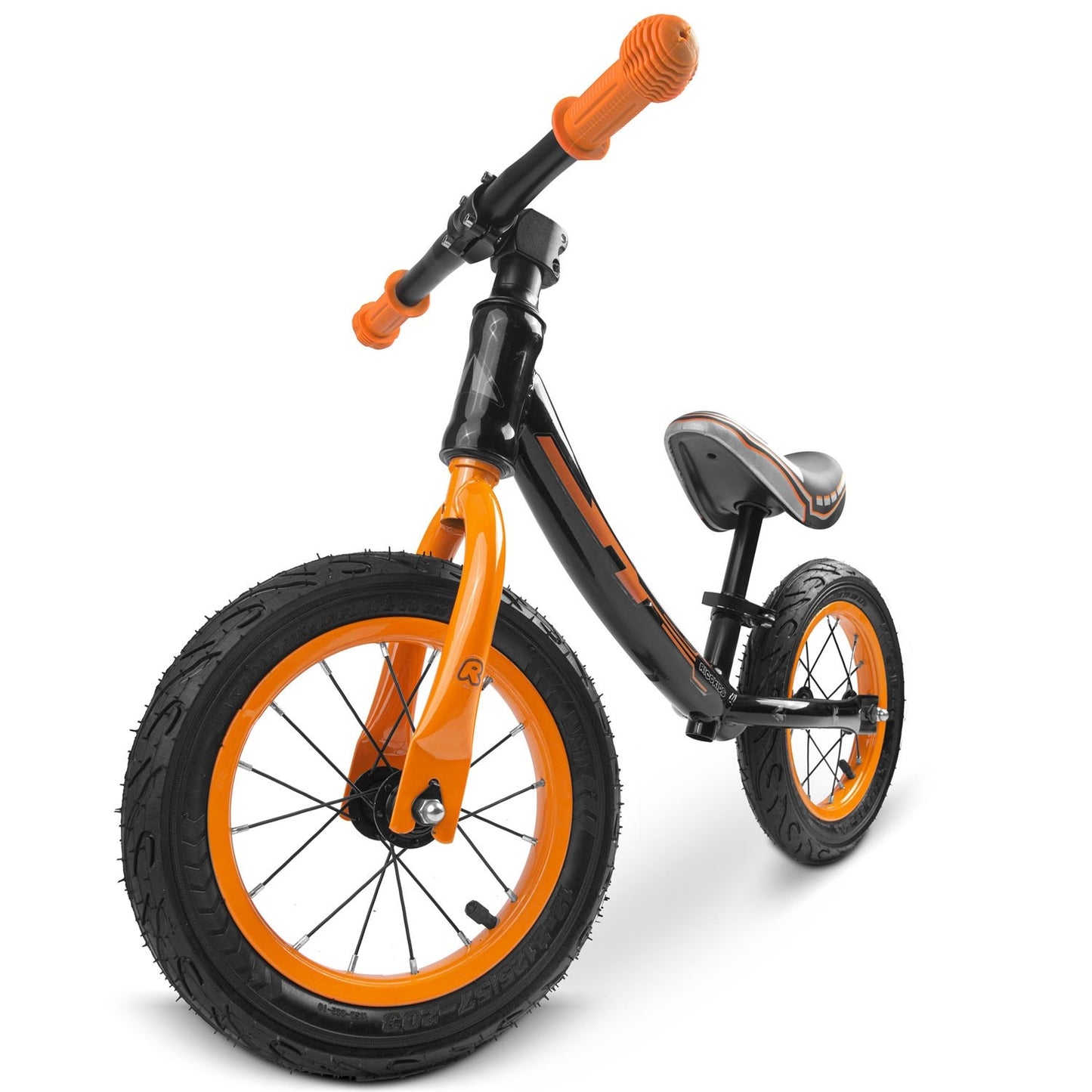 Ricokids balance bike for children black and orange